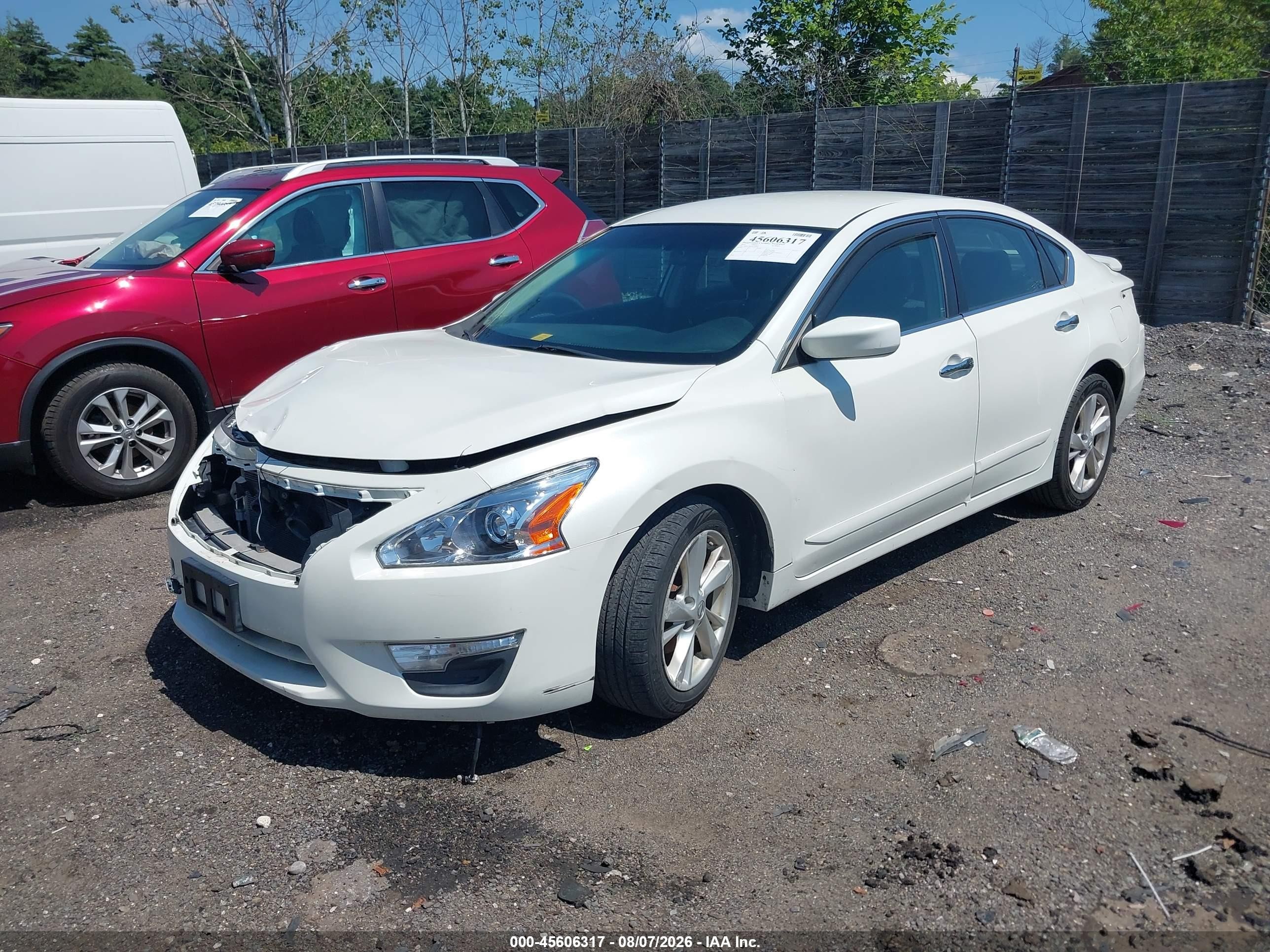 2013 Nissan Altima 2.5 Sv White vin: 1N4AL3AP2DC274996