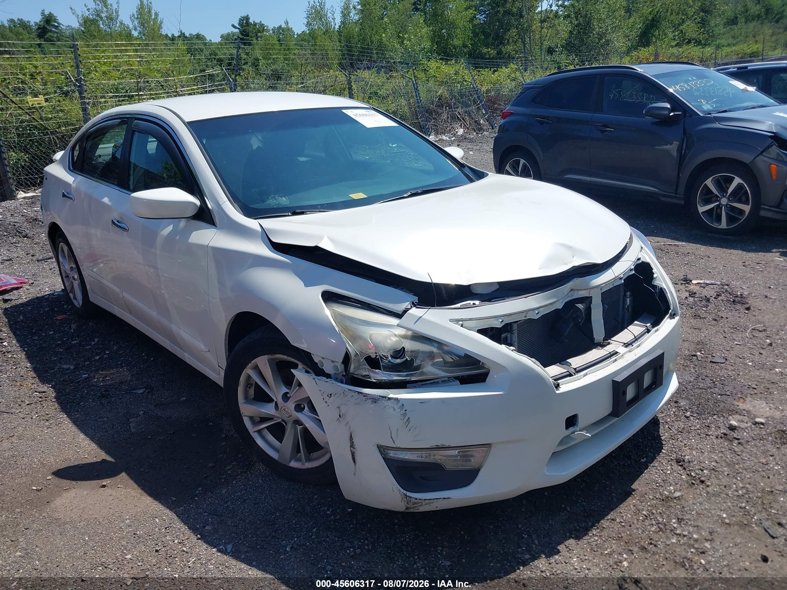 2013 Nissan Altima 2.5 Sv White vin: 1N4AL3AP2DC274996