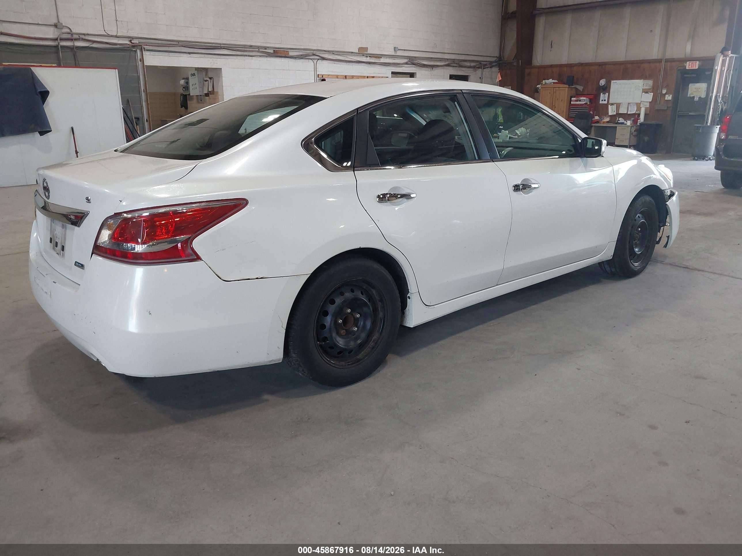 2013 Nissan Altima 2.5 S White vin: 1N4AL3AP2DC278417