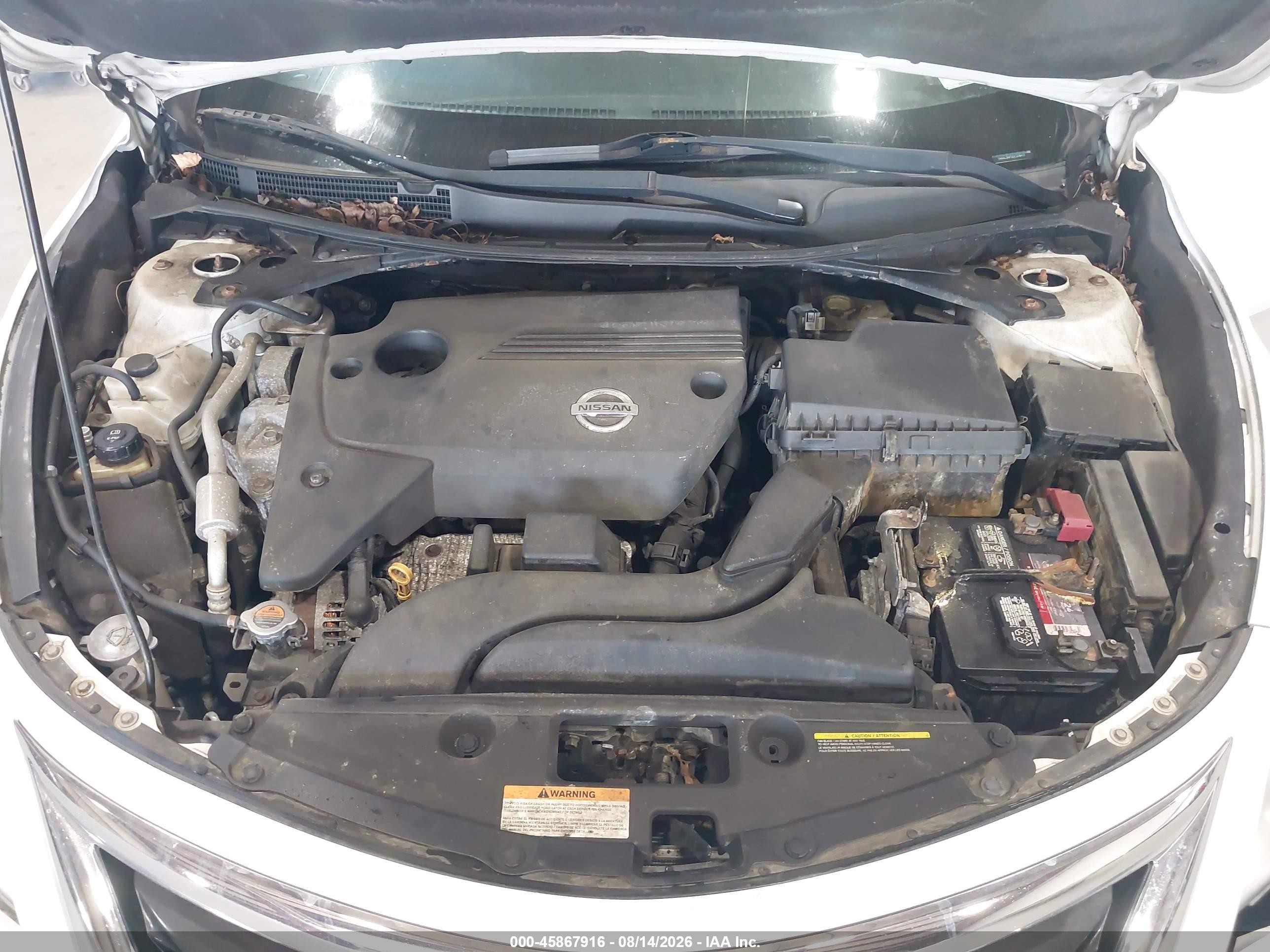 2013 Nissan Altima 2.5 S White vin: 1N4AL3AP2DC278417