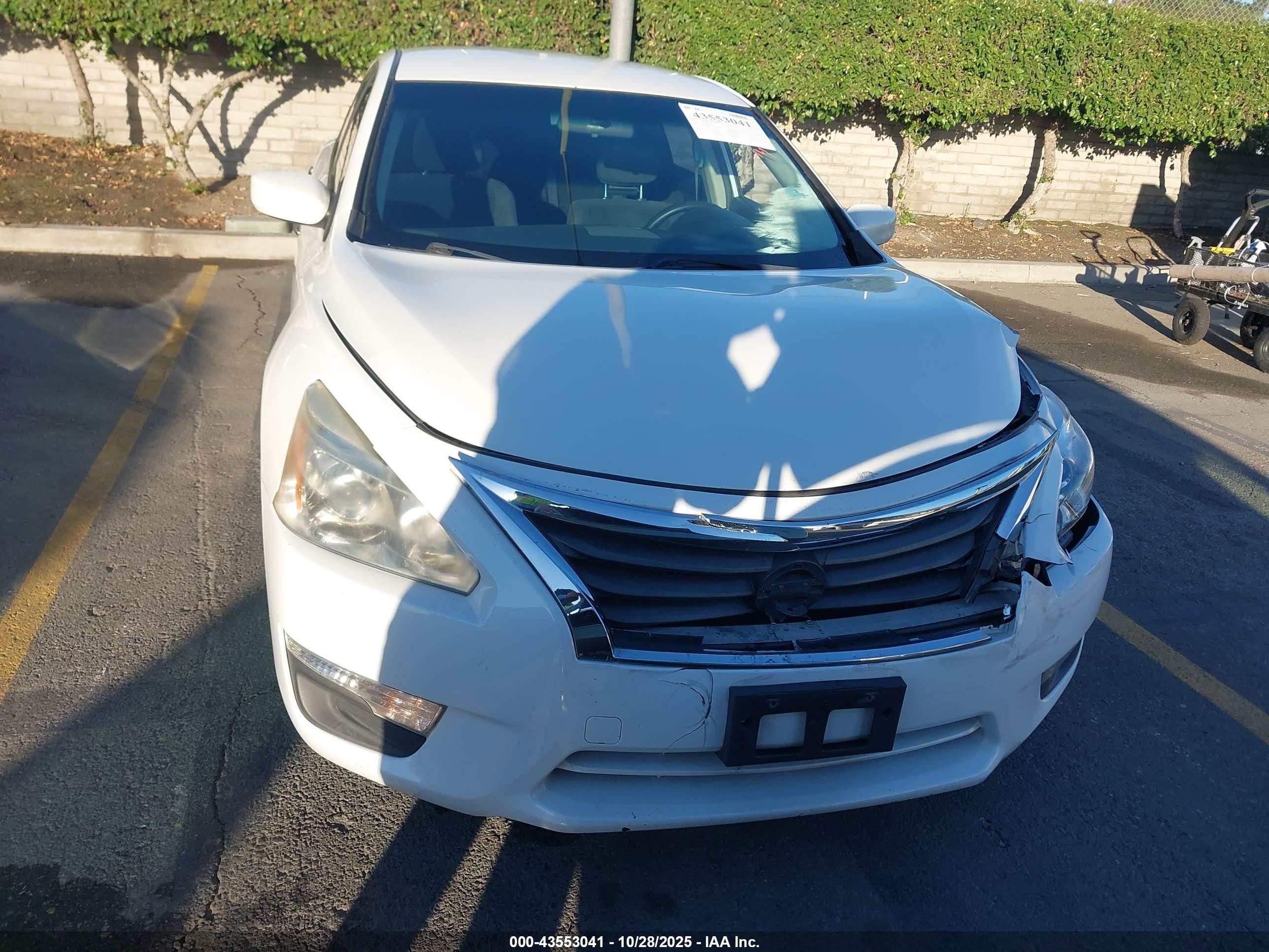 2013 Nissan Altima 2.5 S White vin: 1N4AL3AP2DN420169