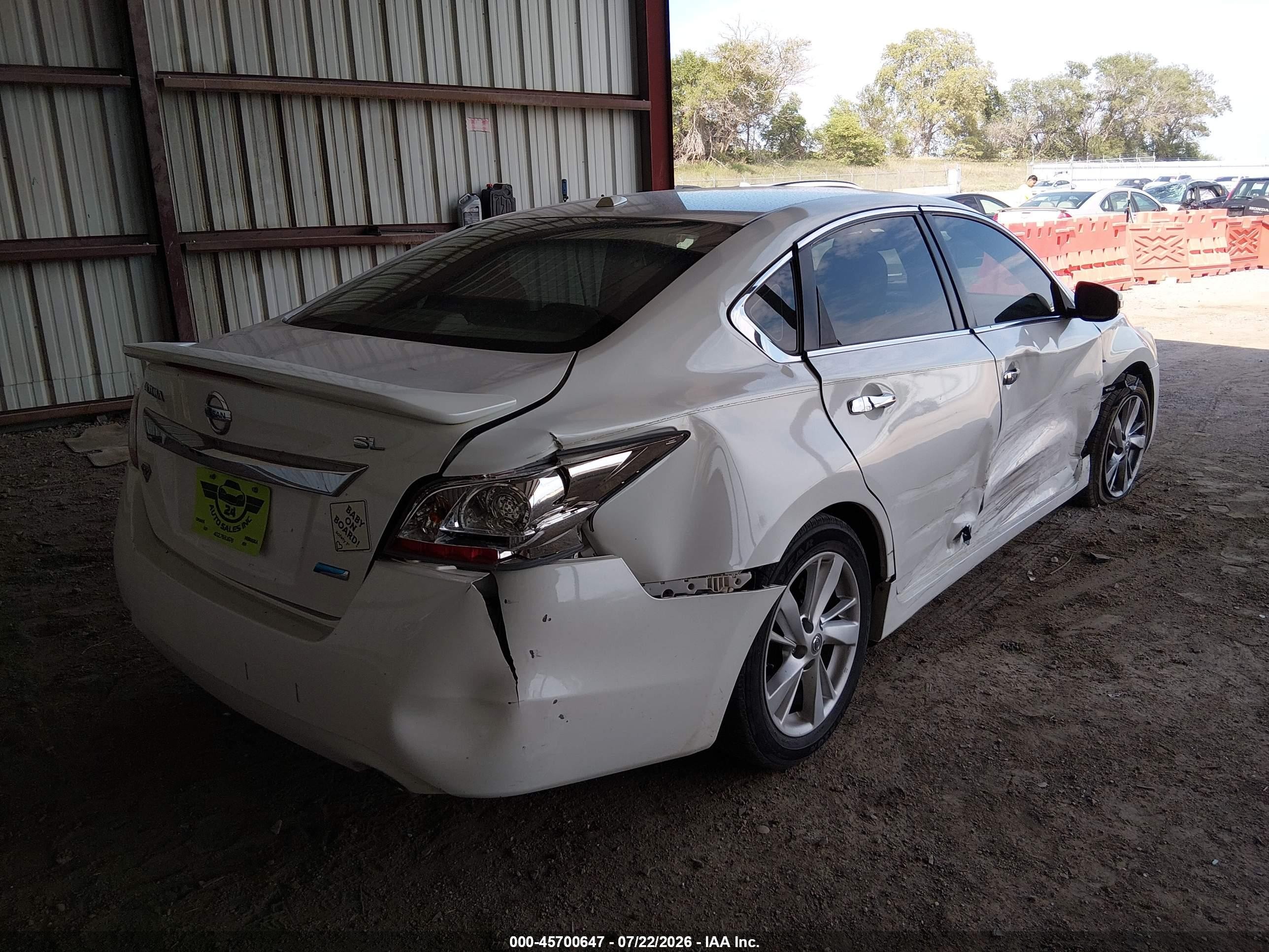 2013 Nissan Altima 2.5 Sl White vin: 1N4AL3AP2DN440096