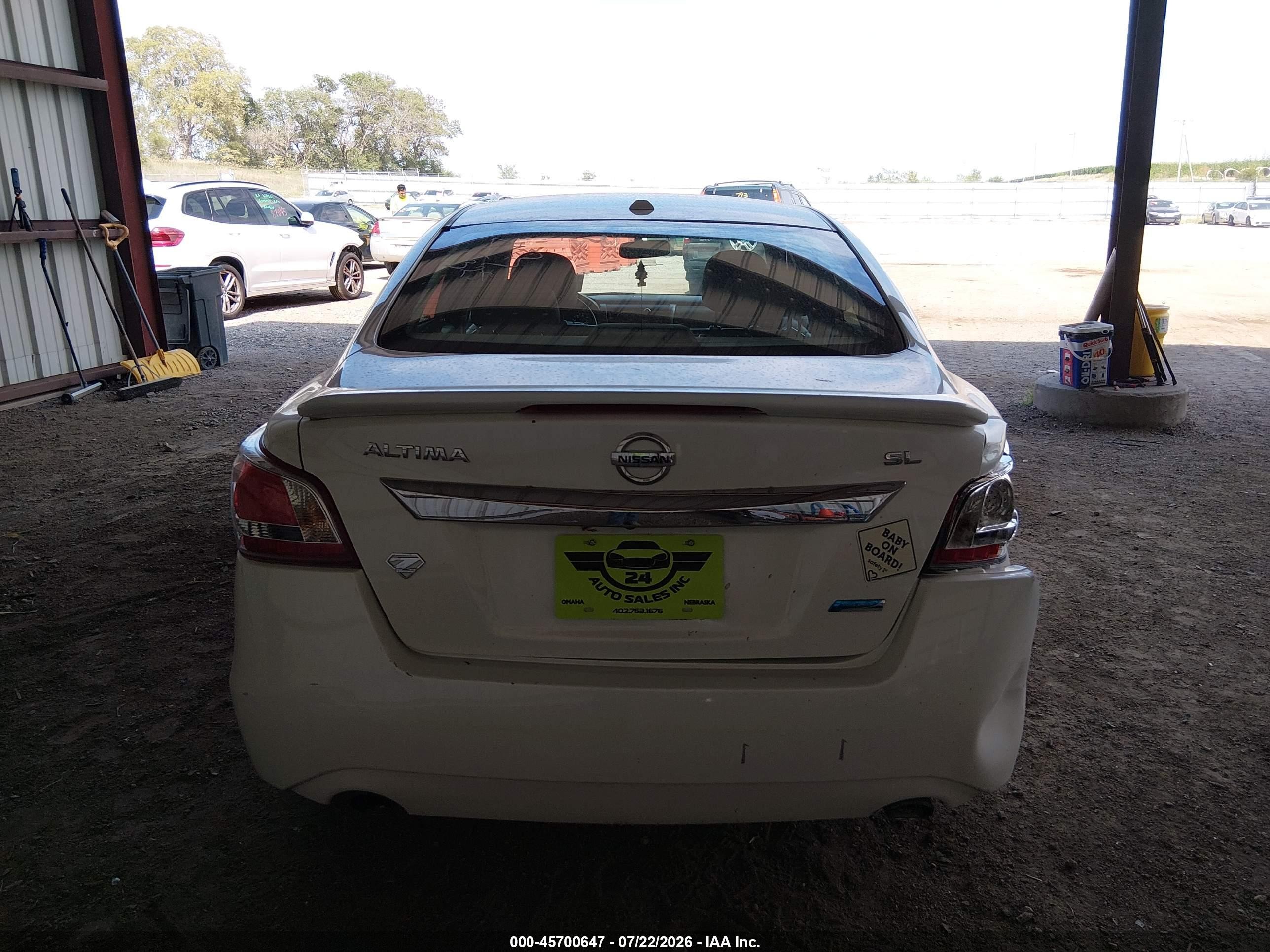 2013 Nissan Altima 2.5 Sl White vin: 1N4AL3AP2DN440096
