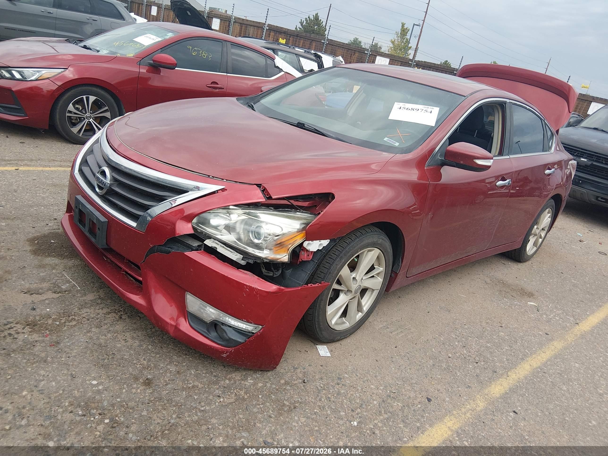 2013 Nissan Altima 2.5 Sv Burgundy vin: 1N4AL3AP2DN475494