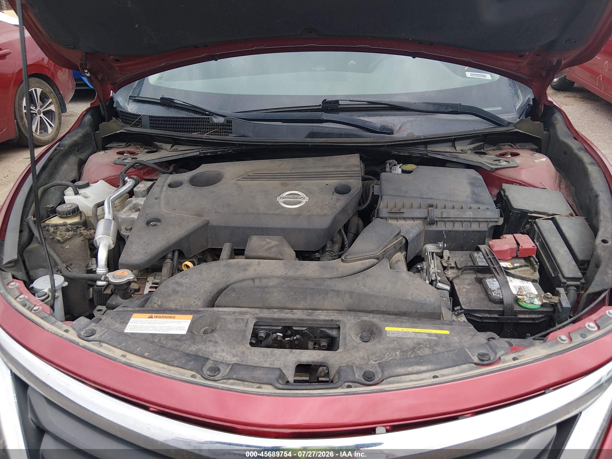 2013 Nissan Altima 2.5 Sv Burgundy vin: 1N4AL3AP2DN475494