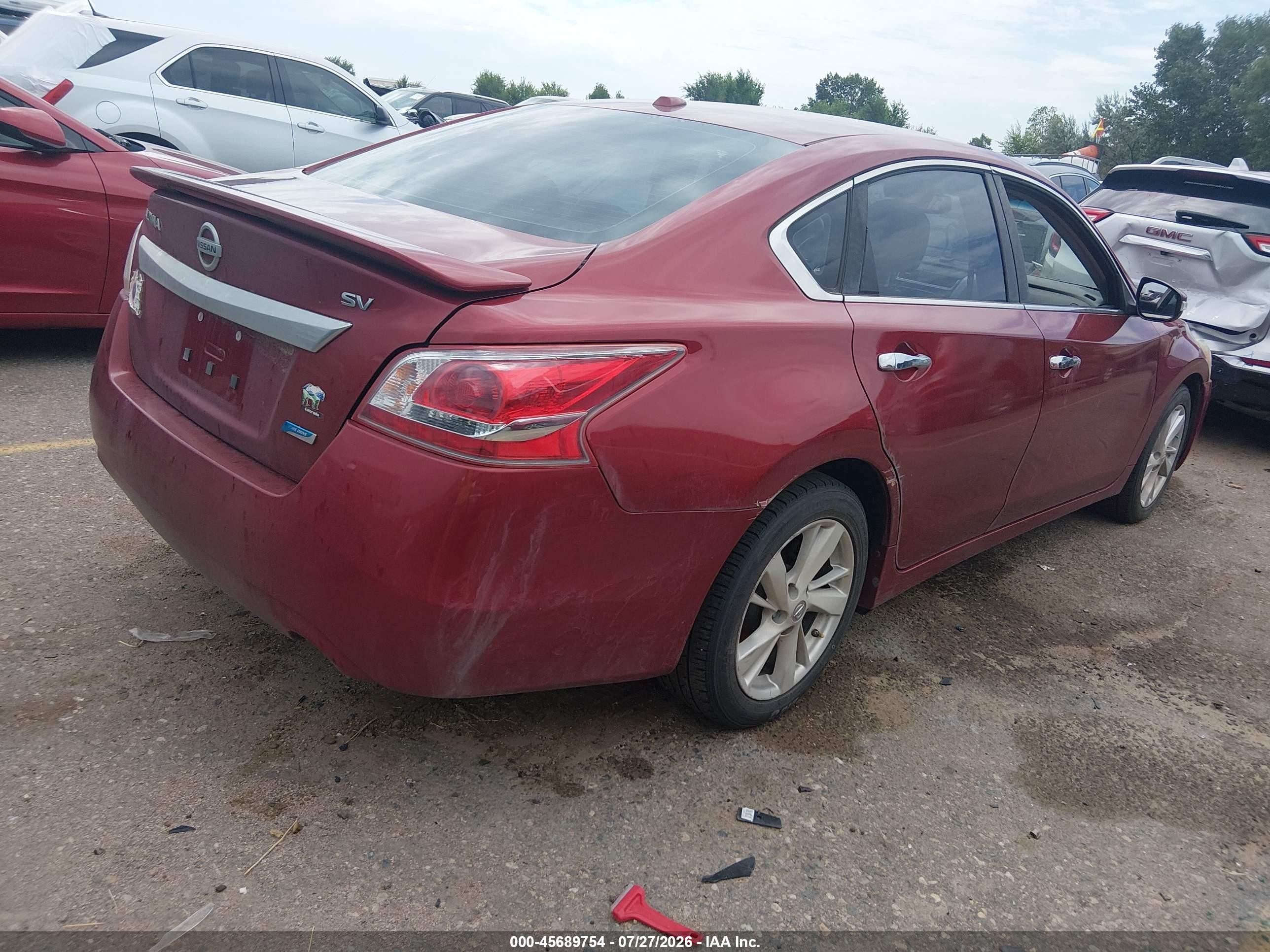 2013 Nissan Altima 2.5 Sv Burgundy vin: 1N4AL3AP2DN475494