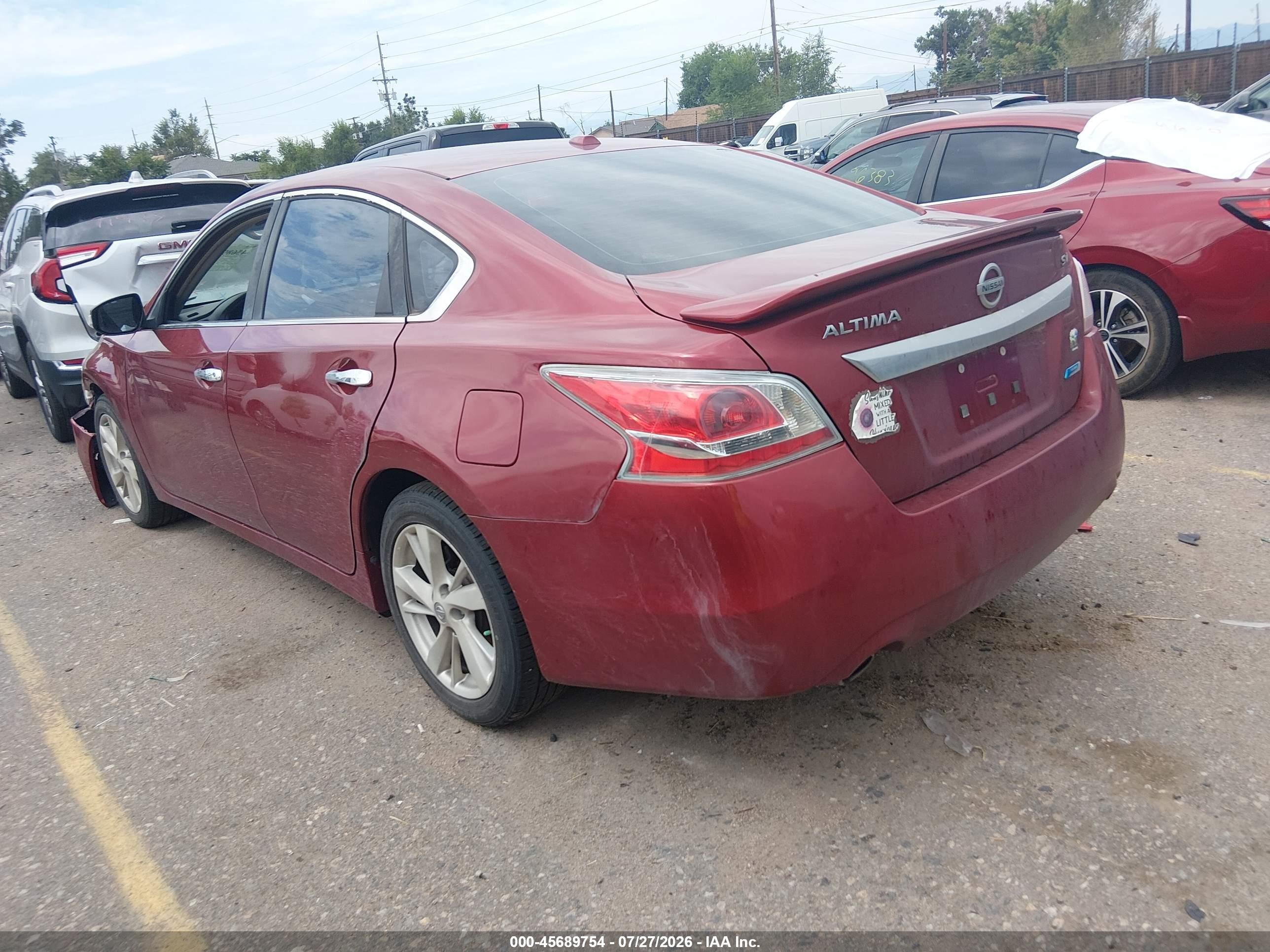 2013 Nissan Altima 2.5 Sv Burgundy vin: 1N4AL3AP2DN475494