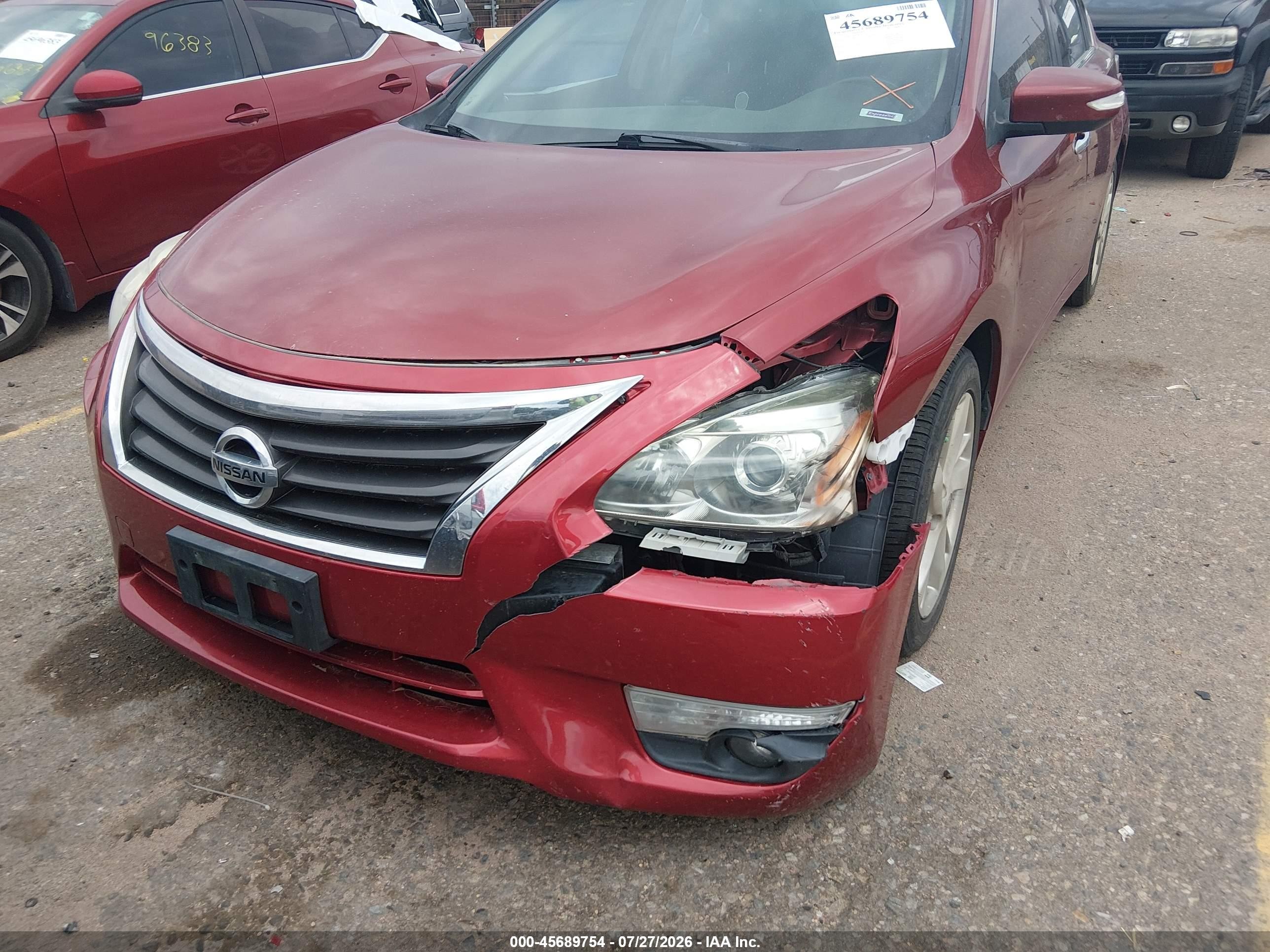 2013 Nissan Altima 2.5 Sv Burgundy vin: 1N4AL3AP2DN475494