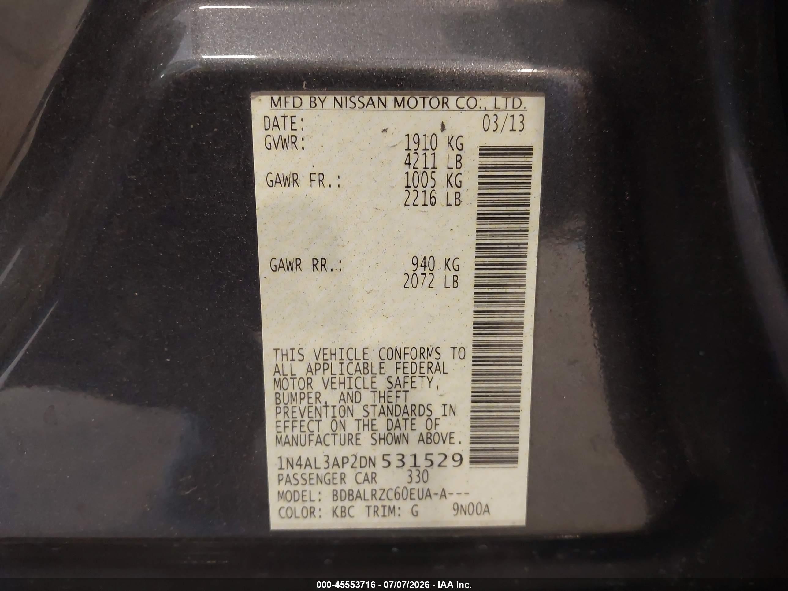 2013 Nissan Altima 2.5 S Gray vin: 1N4AL3AP2DN531529