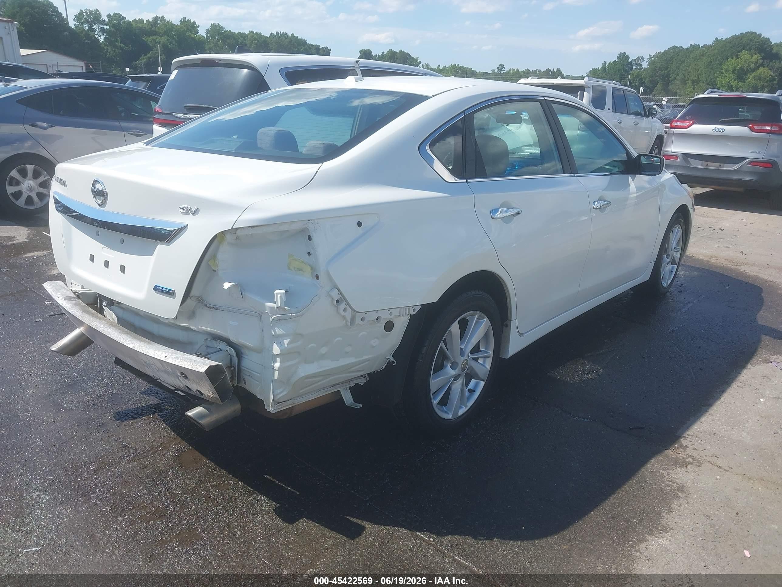 2013 Nissan Altima 2.5 Sv White vin: 1N4AL3AP2DN538271