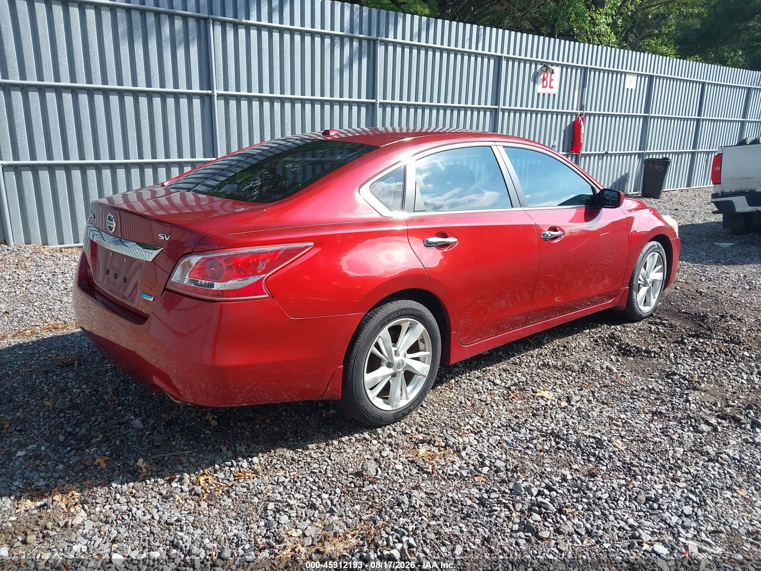 2013 Nissan Altima 2.5 Sv Red vin: 1N4AL3AP2DN539033