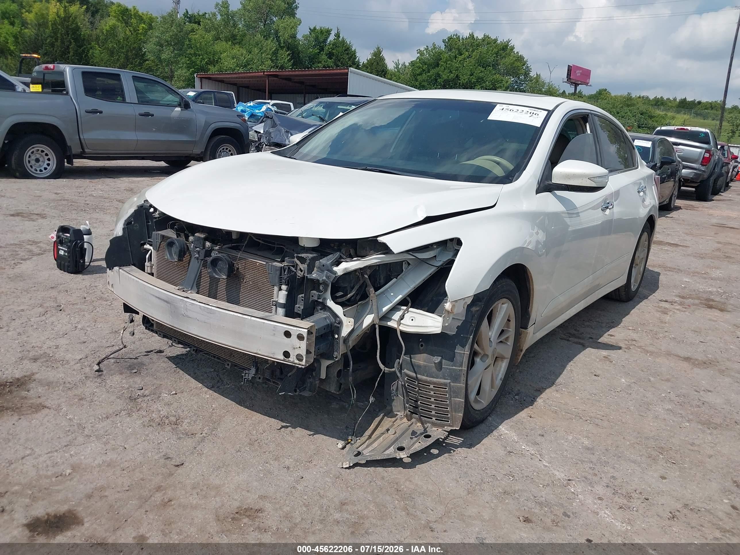 2013 Nissan Altima 2.5 Sl White vin: 1N4AL3AP2DN539176