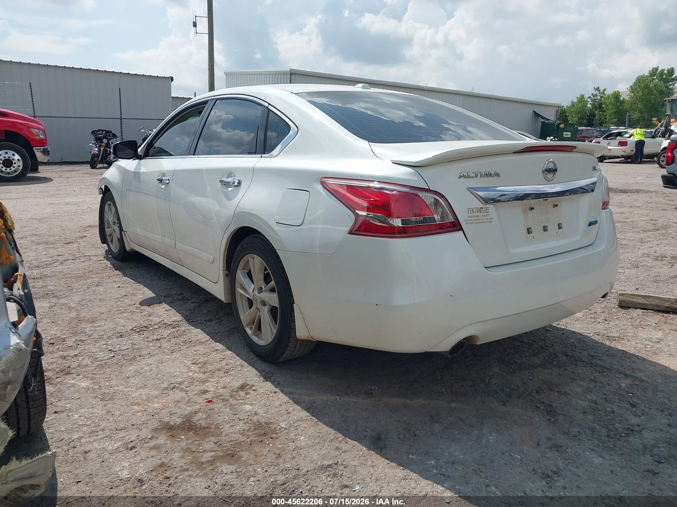 2013 Nissan Altima 2.5 Sl White vin: 1N4AL3AP2DN539176