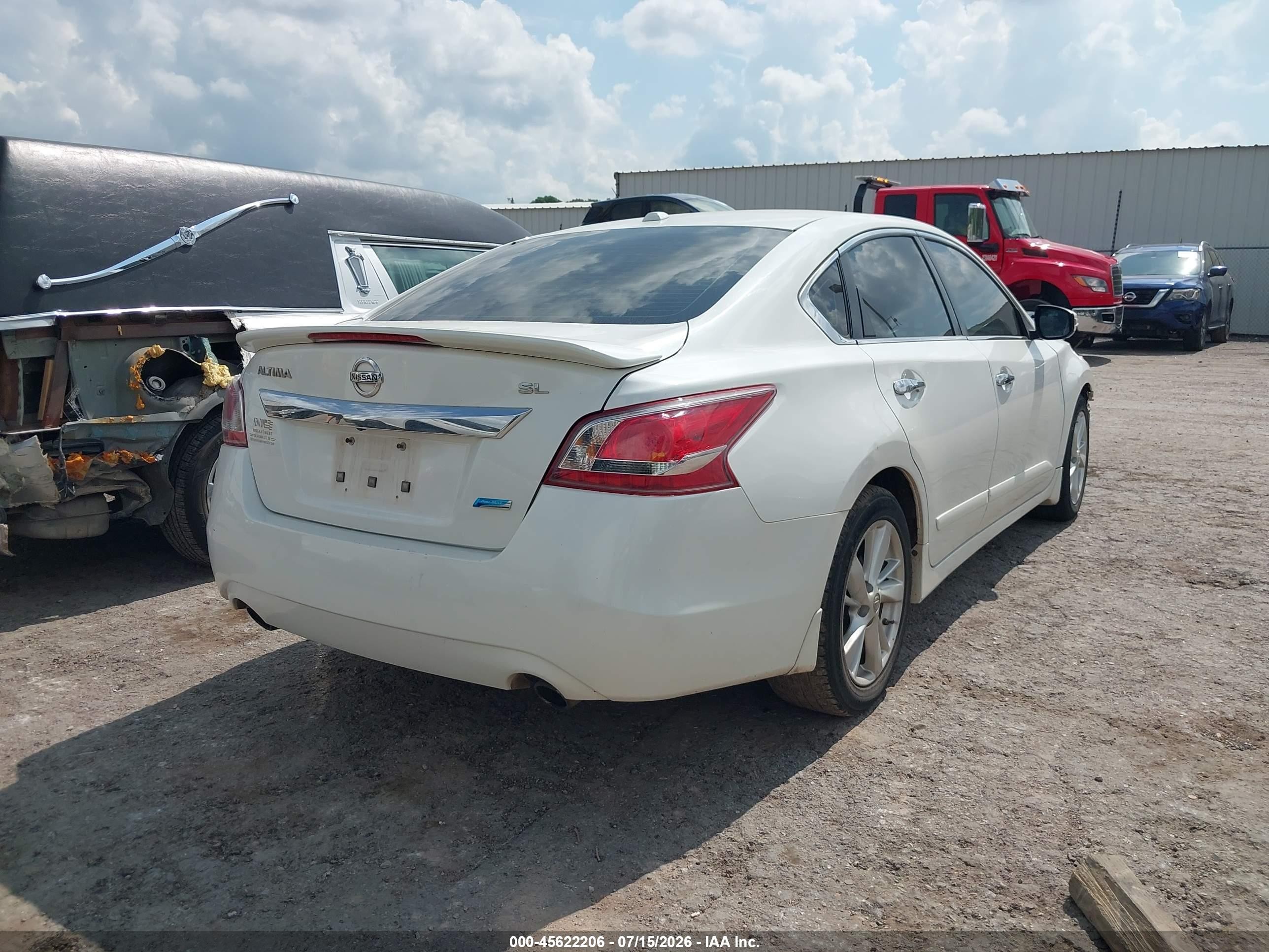 2013 Nissan Altima 2.5 Sl White vin: 1N4AL3AP2DN539176