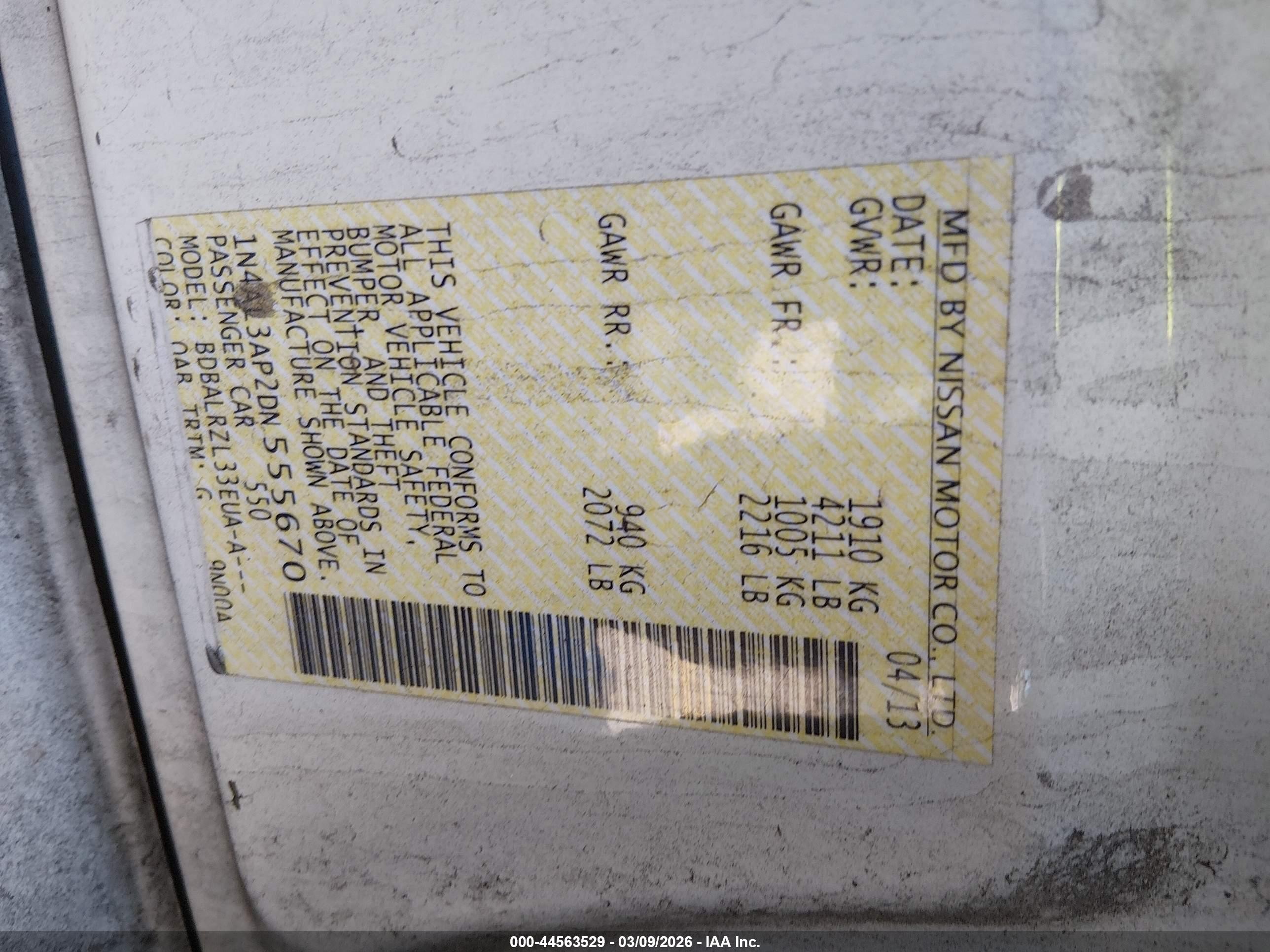 2013 Nissan Altima 2.5 S White vin: 1N4AL3AP2DN555670
