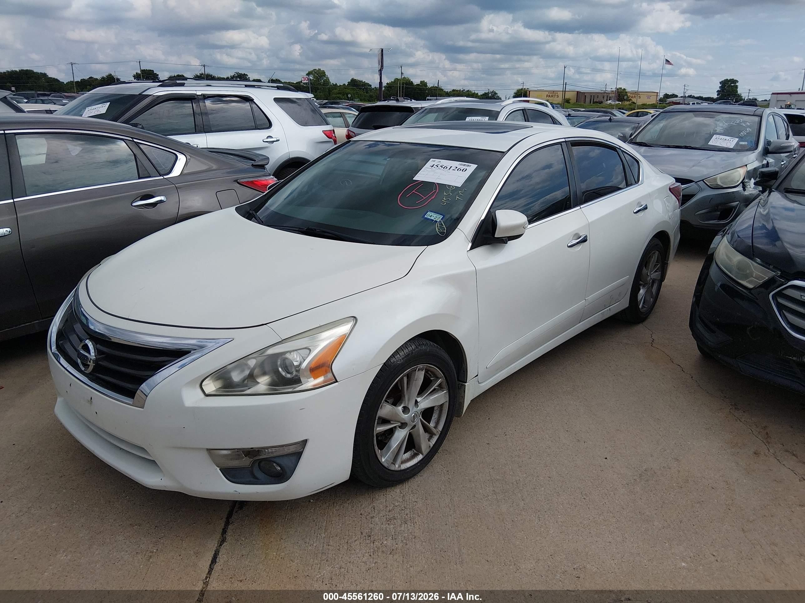 2013 Nissan Altima 2.5 Sl Белый vin: 1N4AL3AP2DN583937