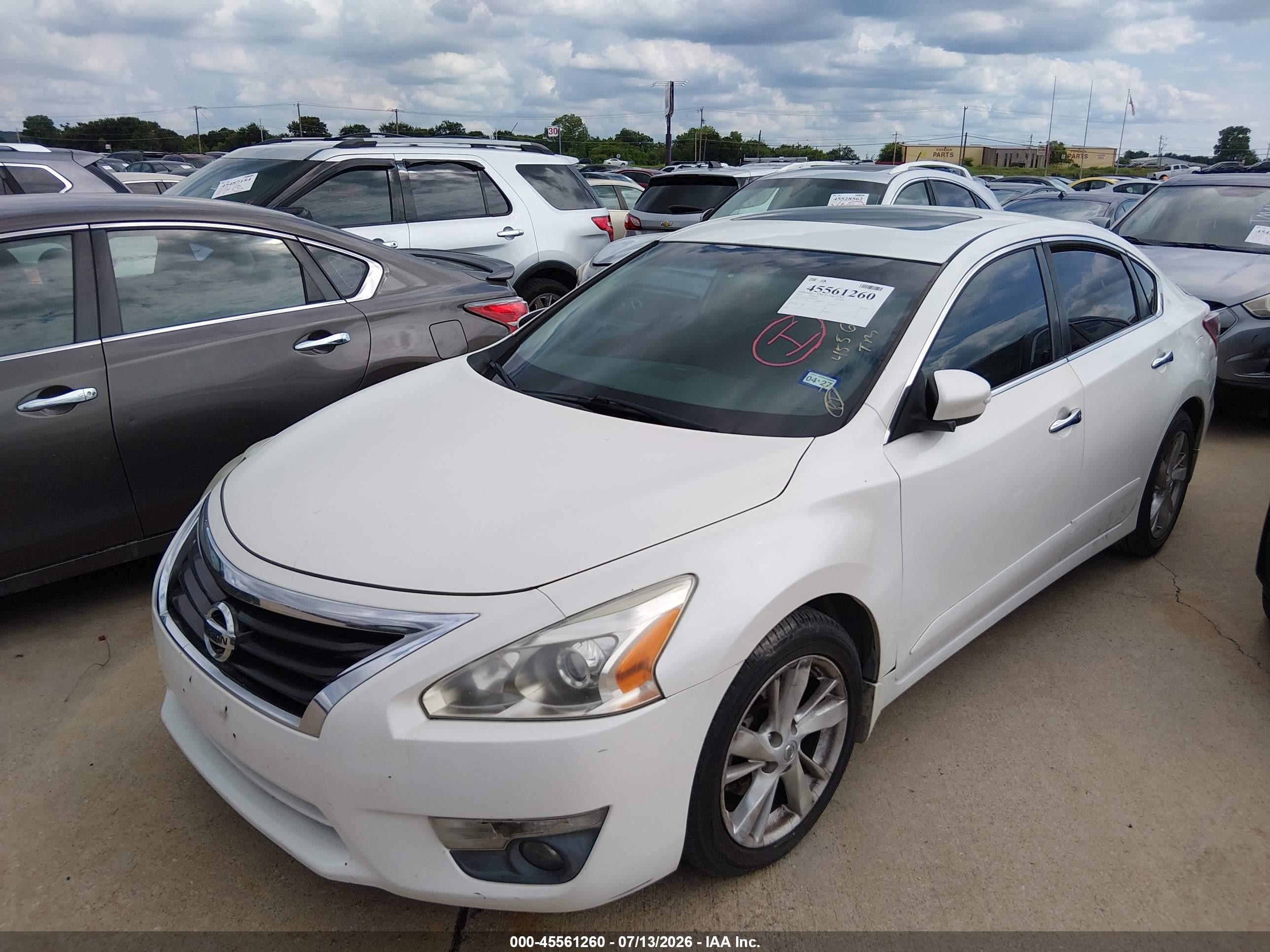 2013 Nissan Altima 2.5 Sl Белый vin: 1N4AL3AP2DN583937