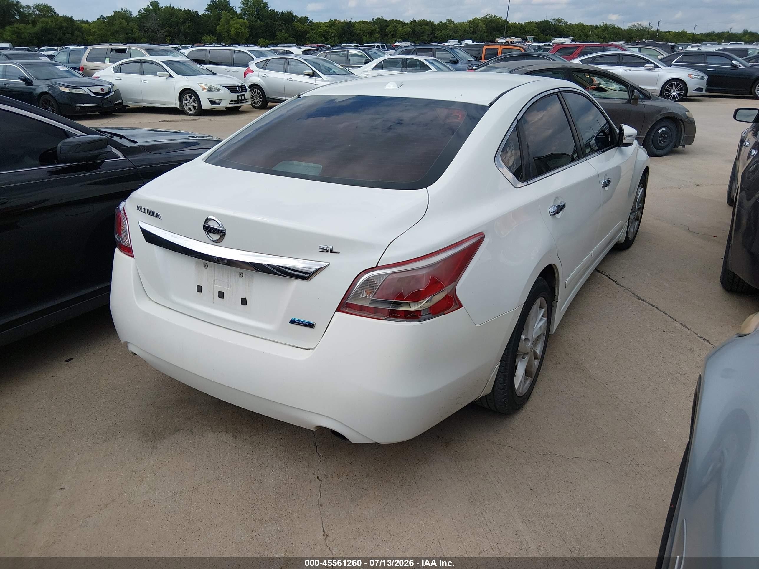 2013 Nissan Altima 2.5 Sl Белый vin: 1N4AL3AP2DN583937