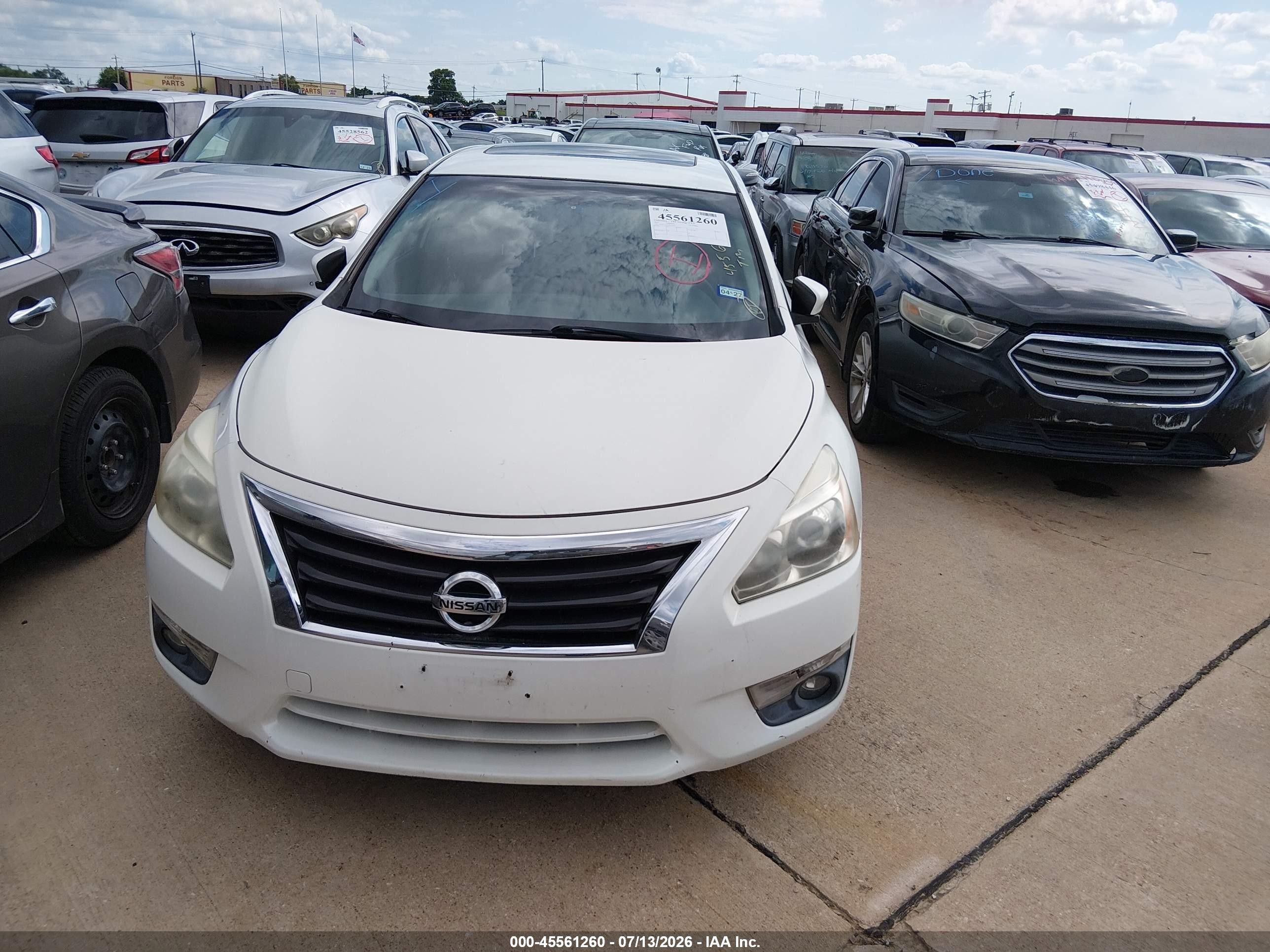 2013 Nissan Altima 2.5 Sl Белый vin: 1N4AL3AP2DN583937