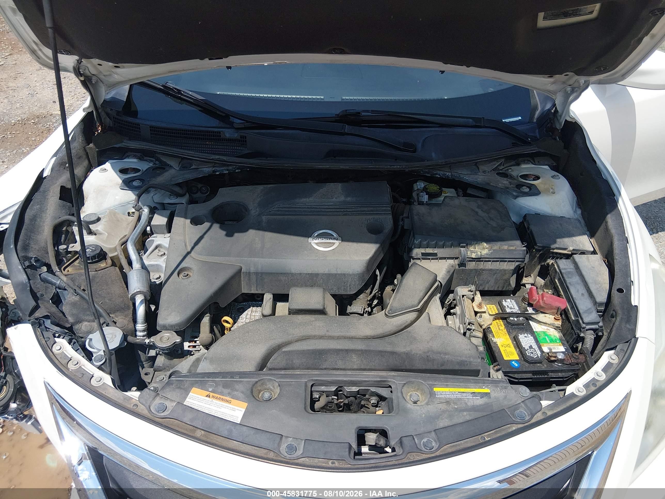 2013 Nissan Altima 2.5 S White vin: 1N4AL3AP2DN587728
