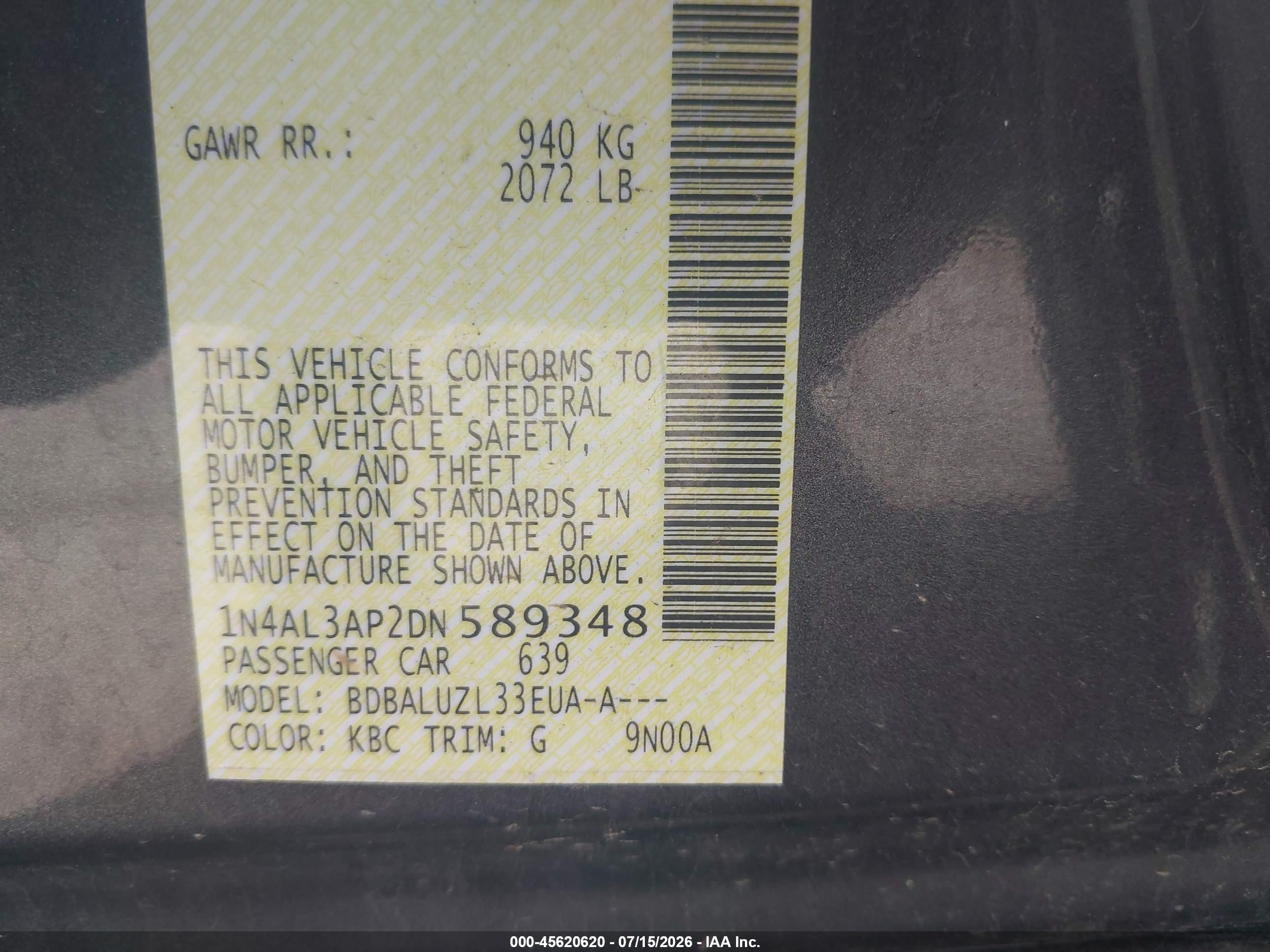 2013 Nissan Altima 2.5 Sv Gray vin: 1N4AL3AP2DN589348