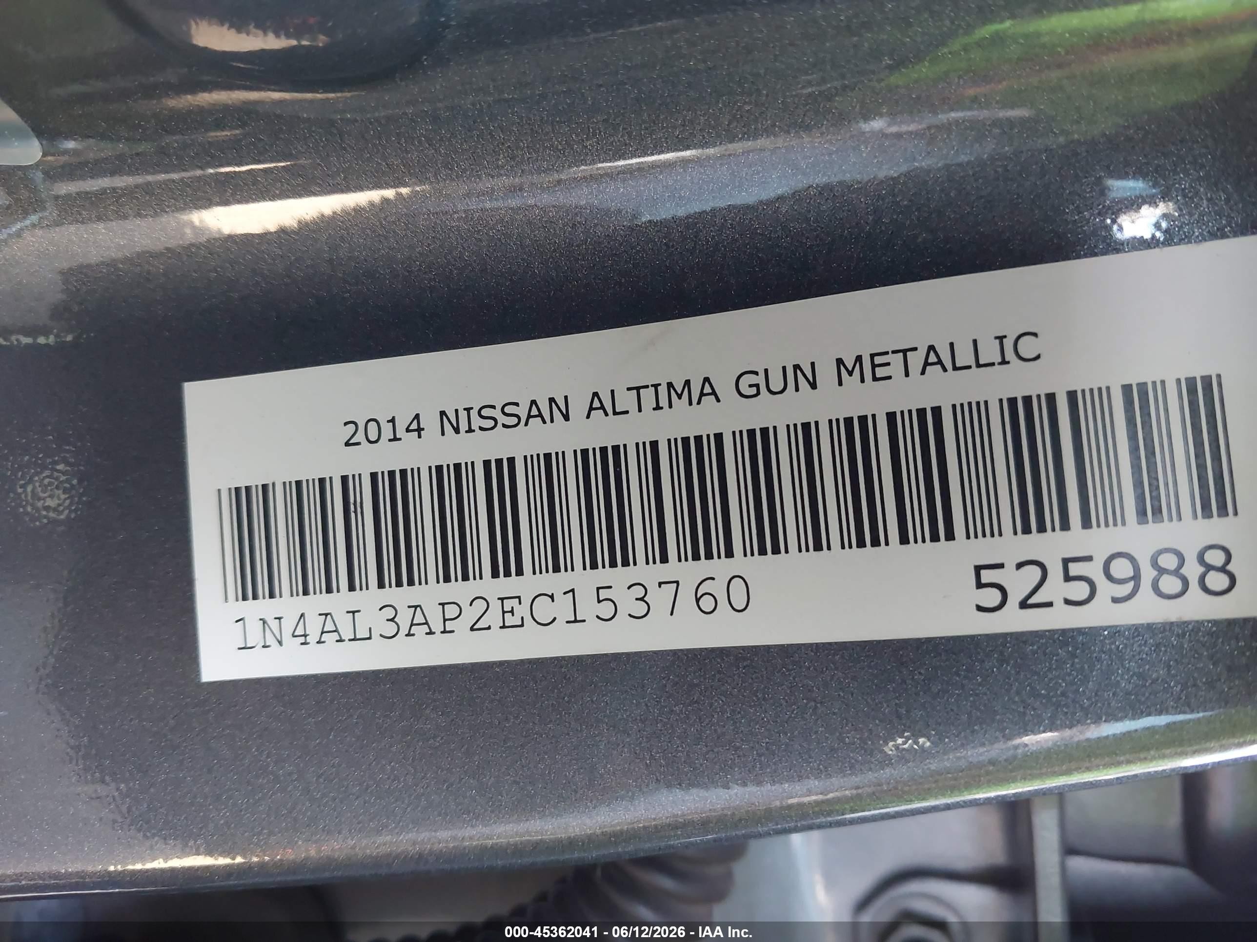 2014 Nissan Altima 2.5 Gray vin: 1N4AL3AP2EC153760