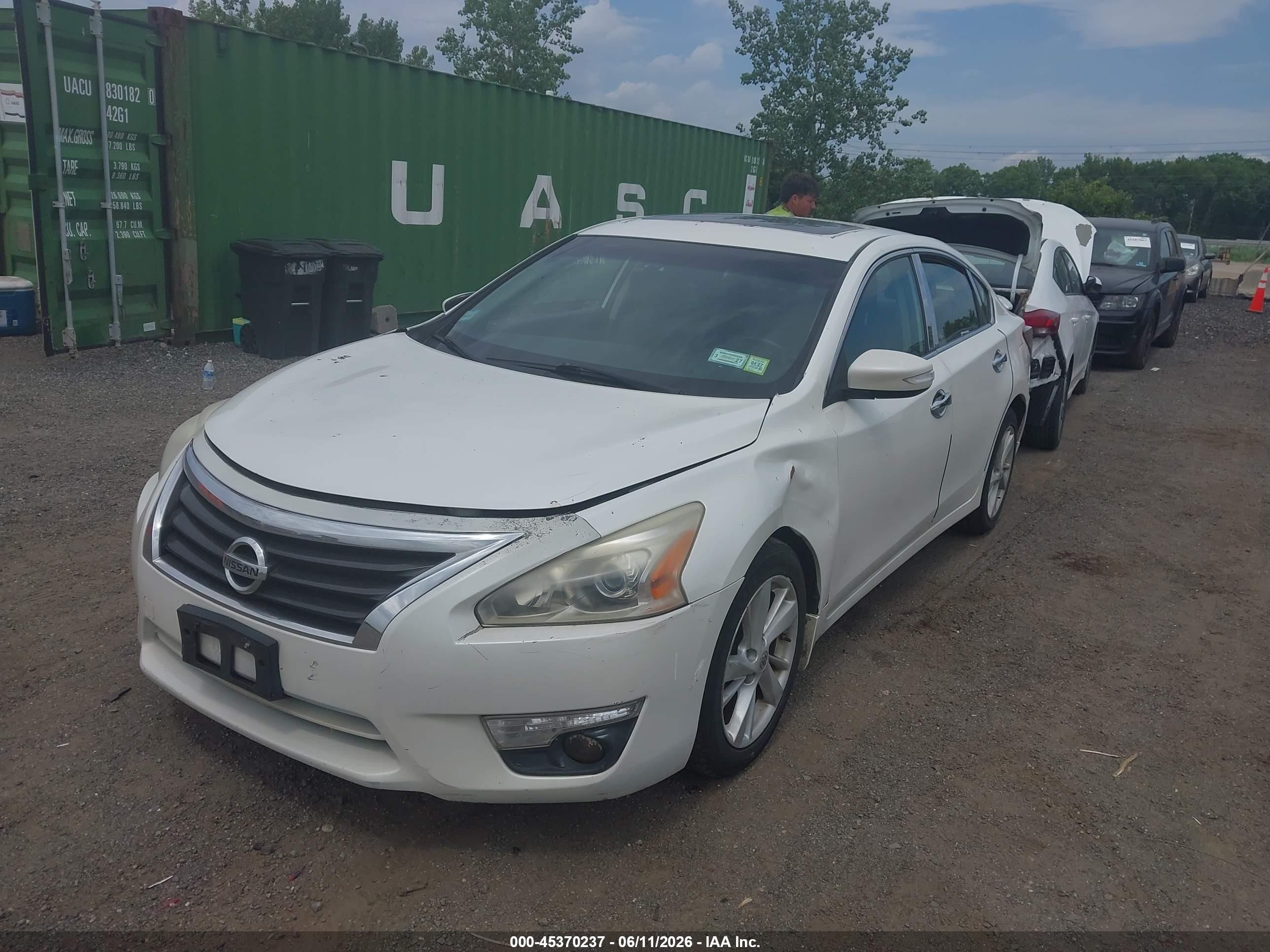 2014 Nissan Altima 2.5 Sl White vin: 1N4AL3AP2EC401022