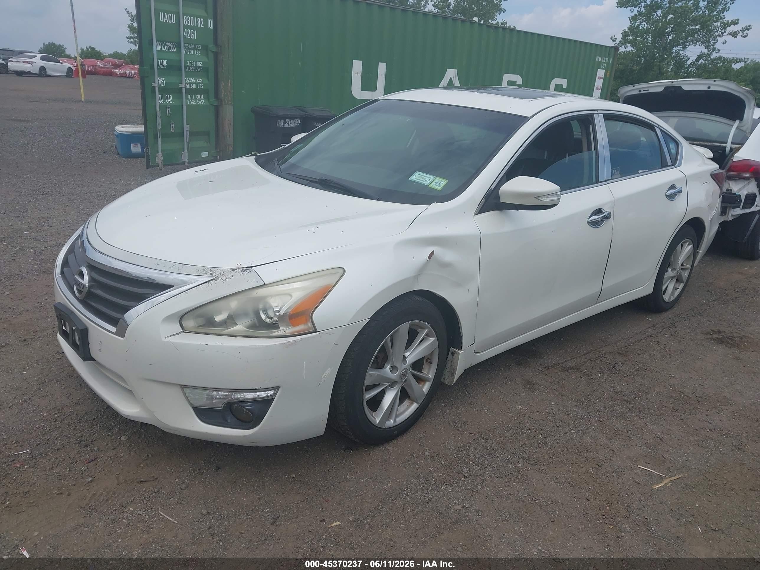 2014 Nissan Altima 2.5 Sl White vin: 1N4AL3AP2EC401022