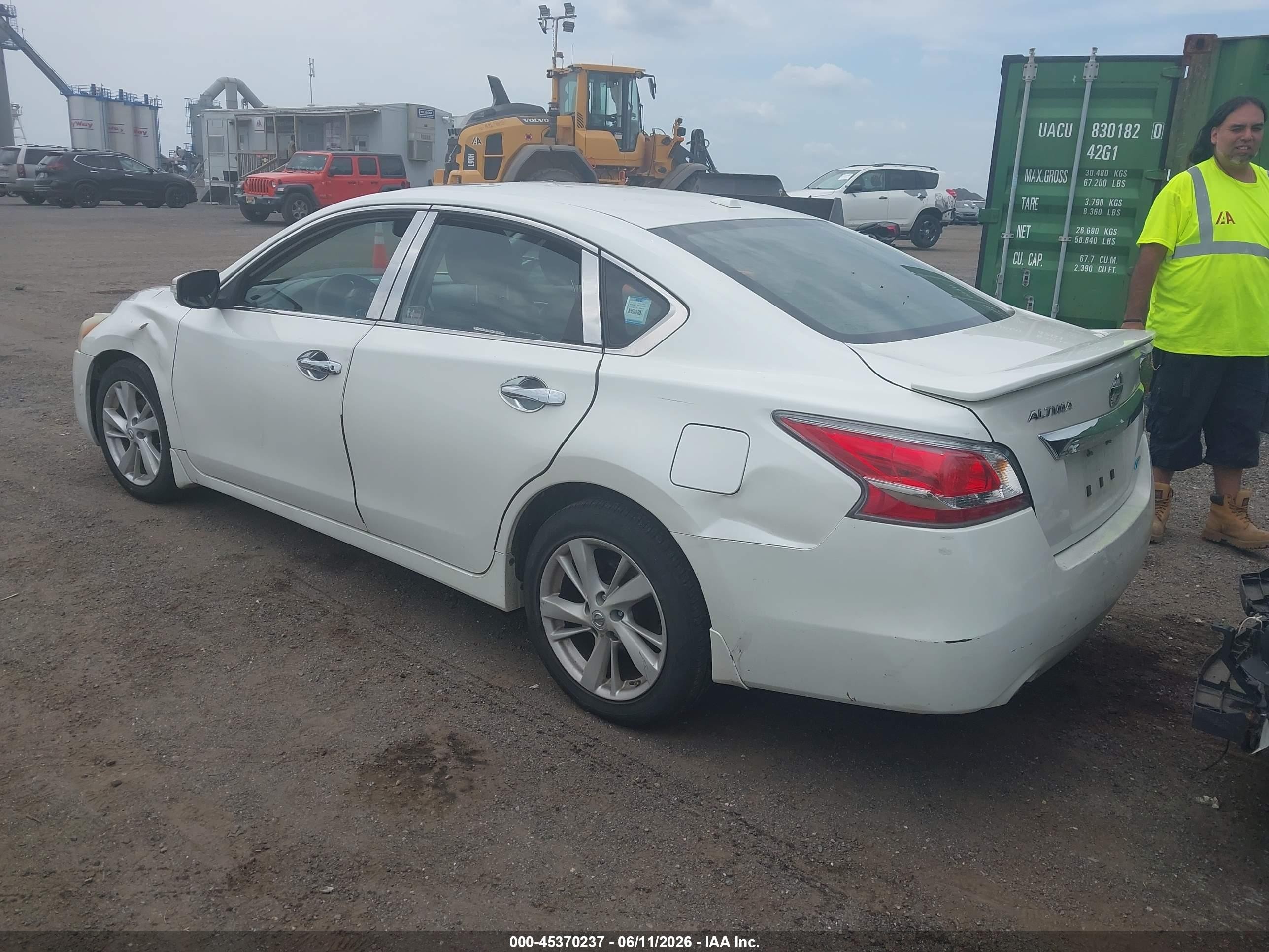 2014 Nissan Altima 2.5 Sl White vin: 1N4AL3AP2EC401022