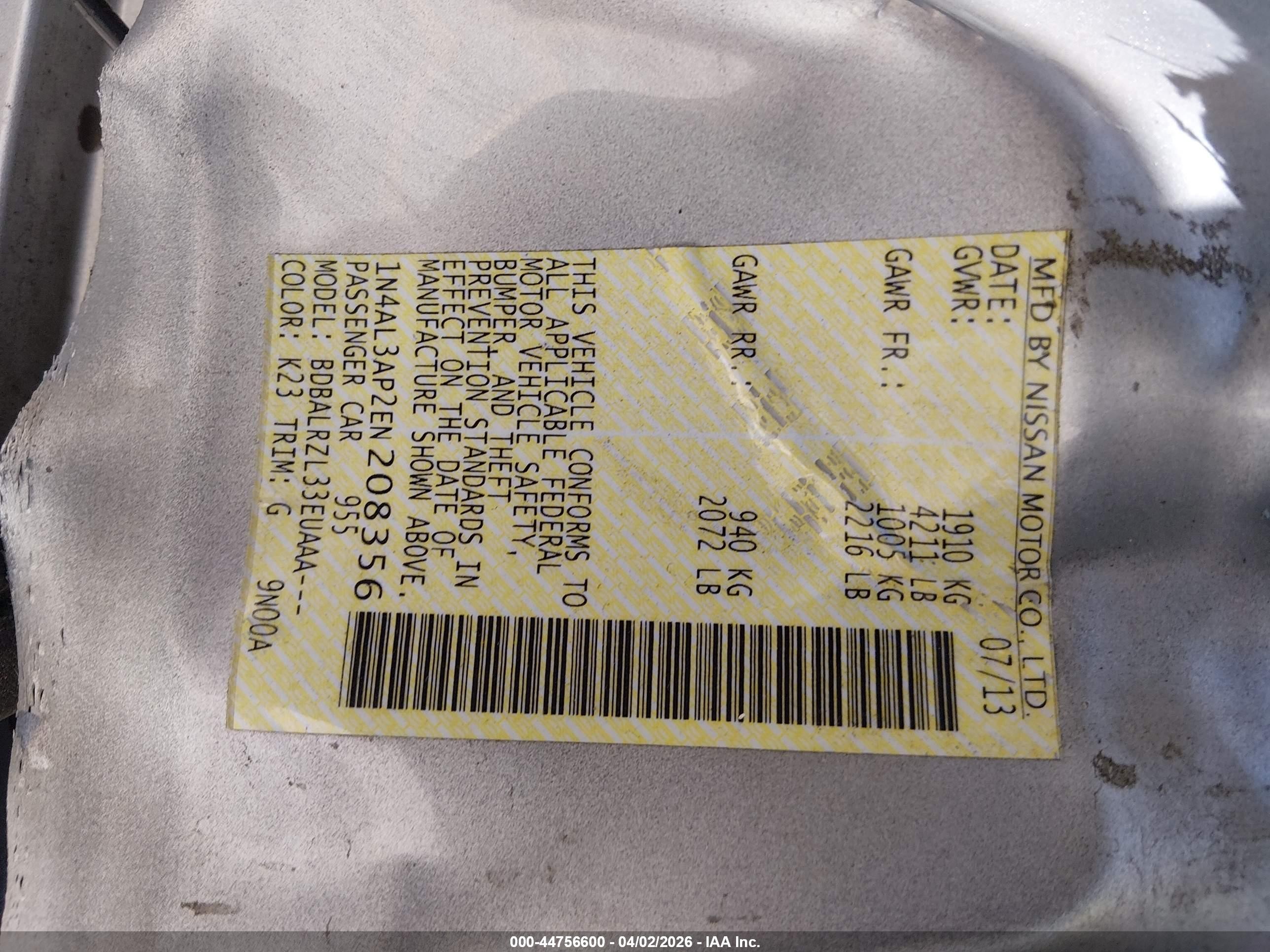2014 Nissan Altima 2.5 S Silver vin: 1N4AL3AP2EN208356