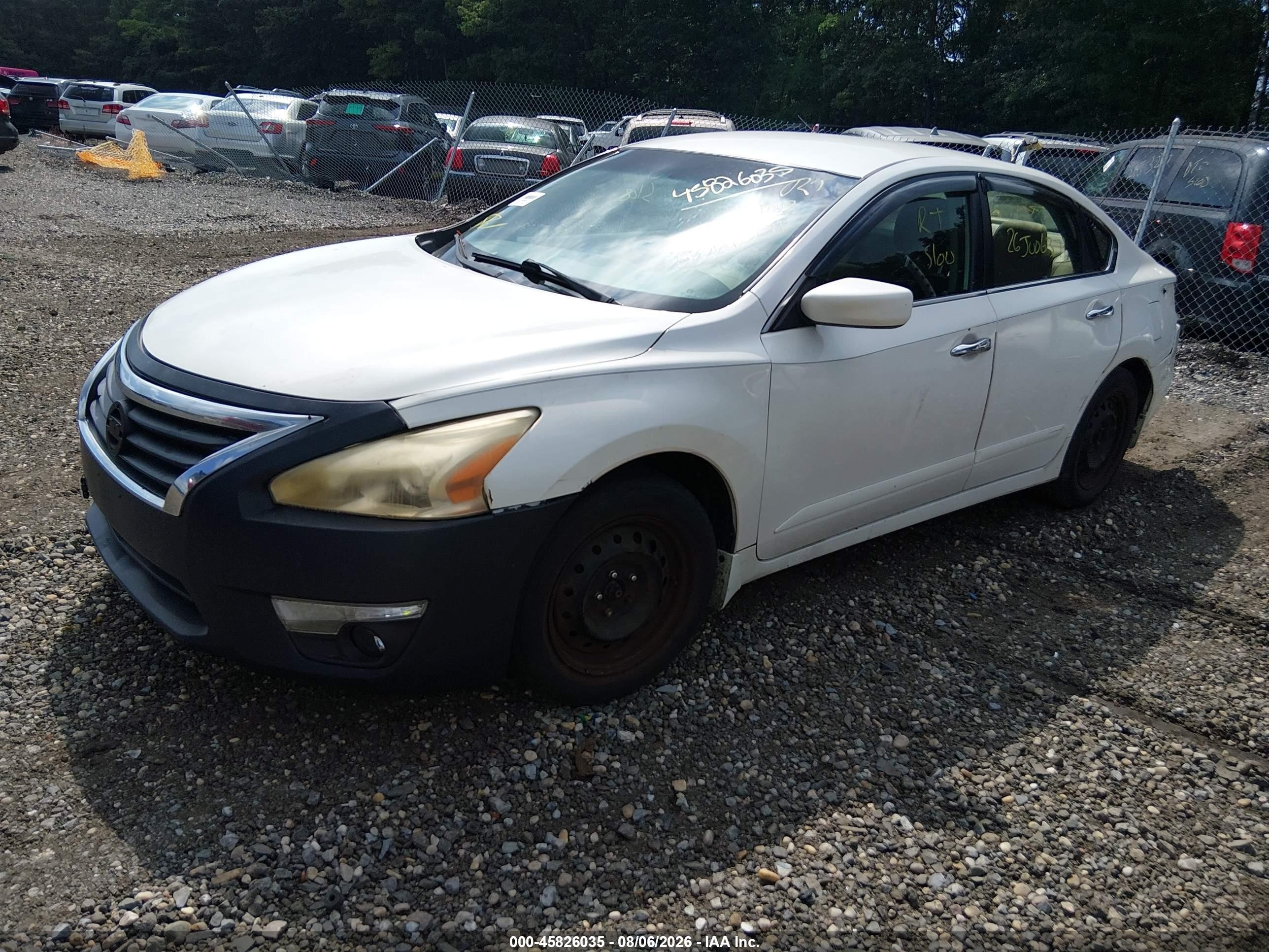 2015 Nissan Altima 2.5 S White vin: 1N4AL3AP2FC106858