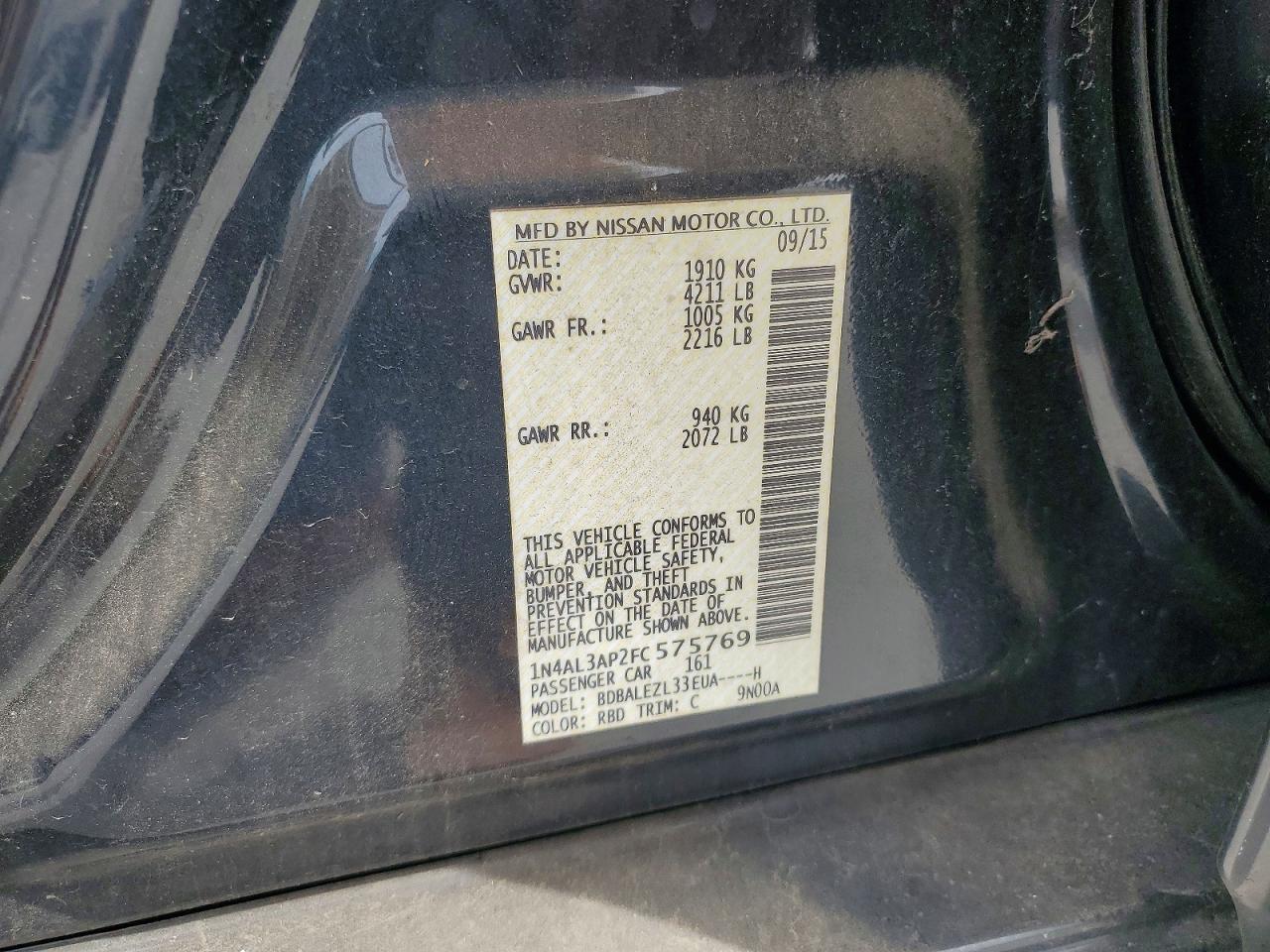 2015 Nissan Altima 2.5 S Gray vin: 1N4AL3AP2FC575769