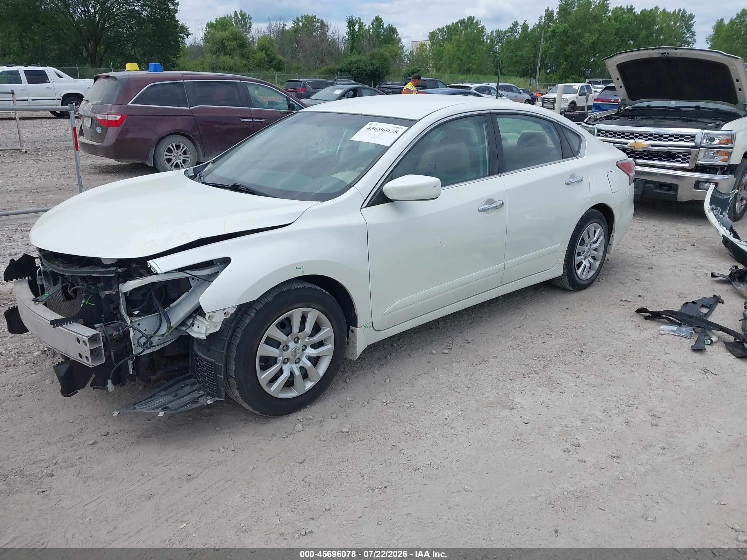 2015 Nissan Altima 2.5 S White vin: 1N4AL3AP2FC580406