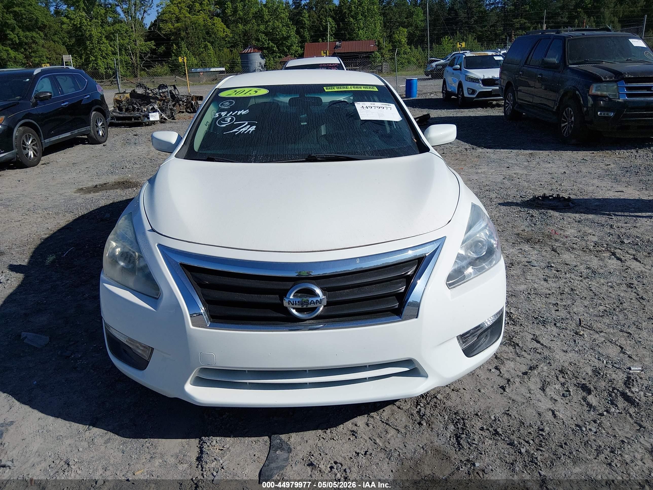 2015 Nissan Altima 2.5 White vin: 1N4AL3AP2FC591146