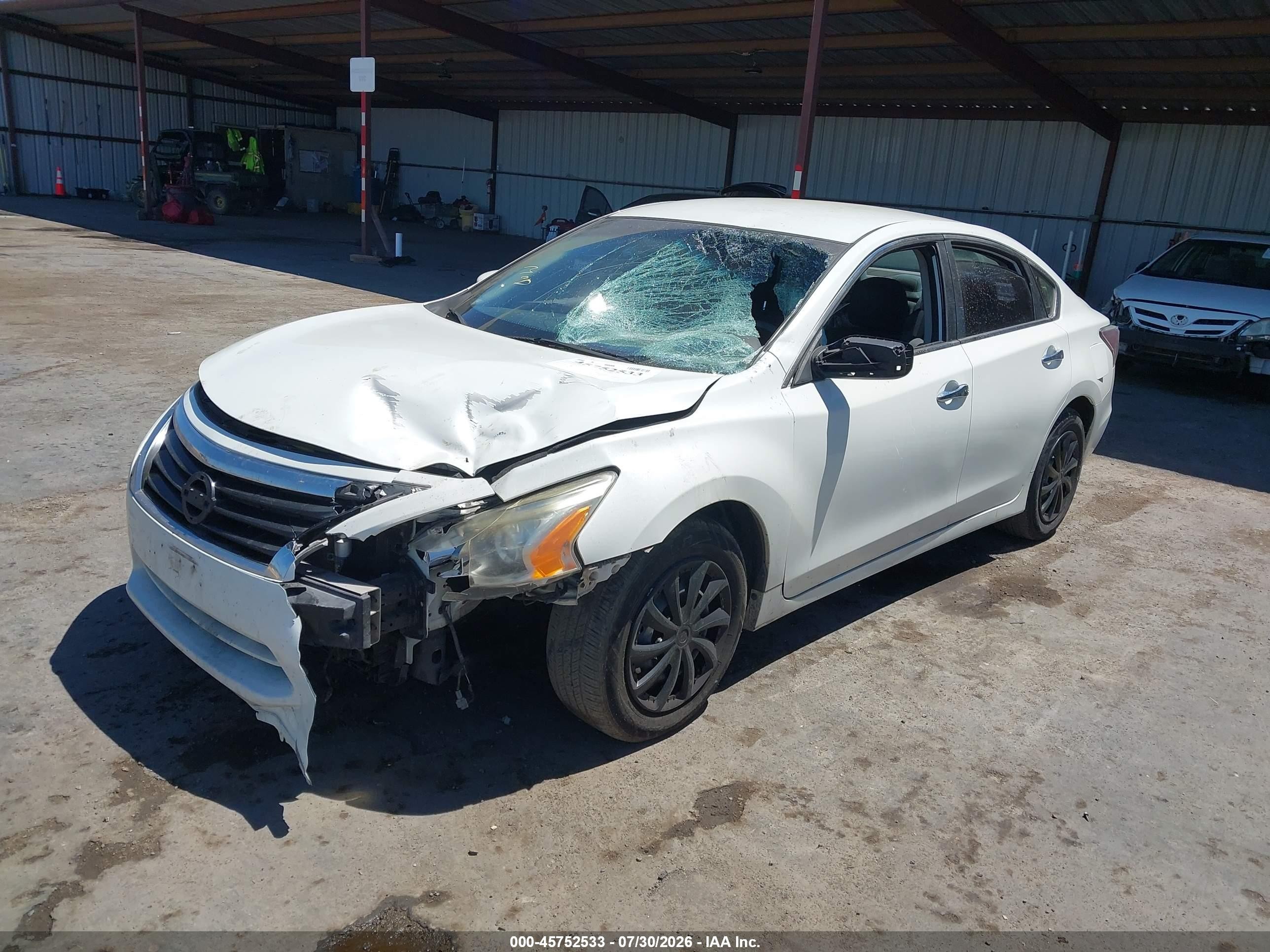 2015 Nissan Altima 2.5 S White vin: 1N4AL3AP2FN347534