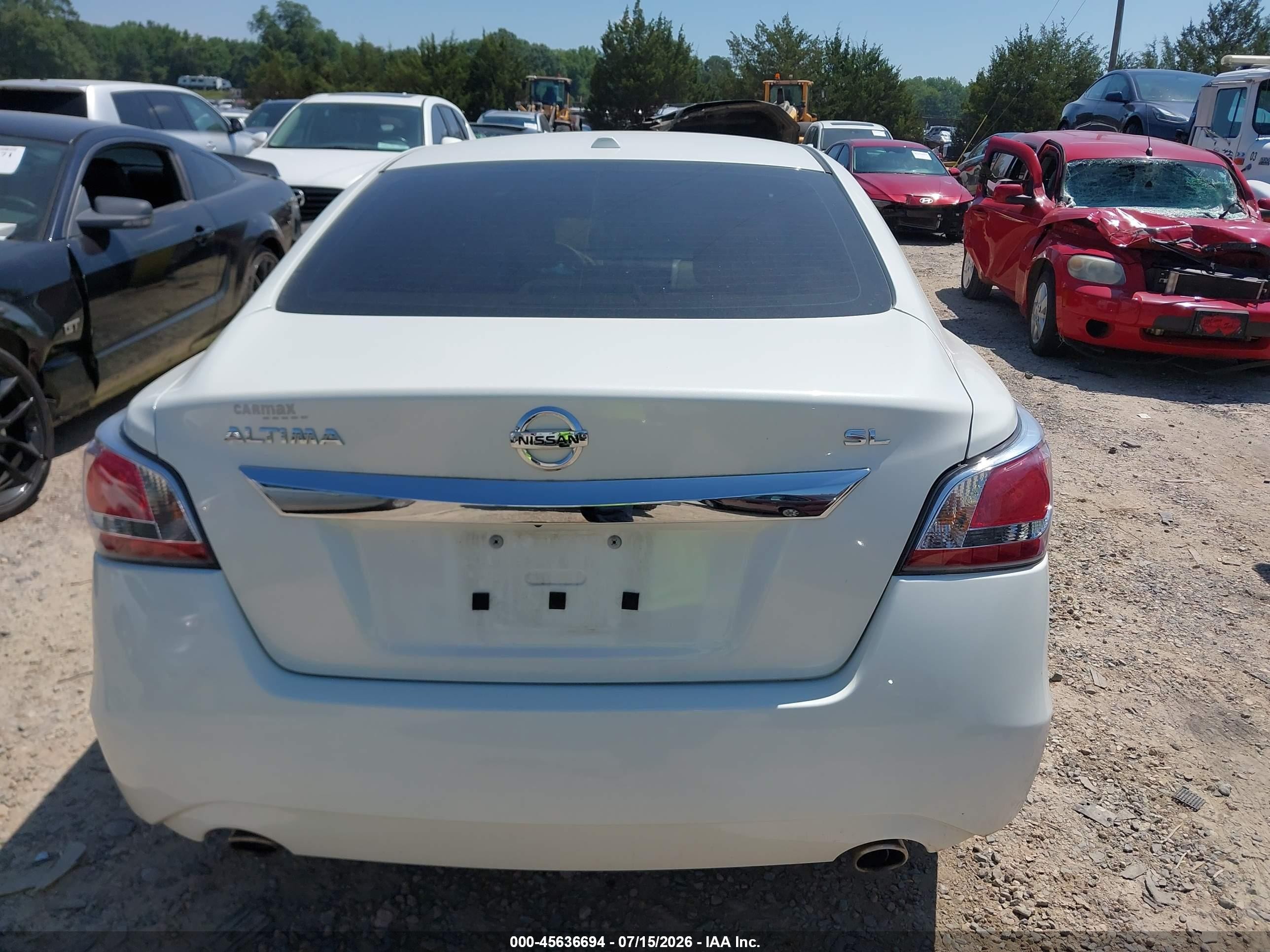 2015 Nissan Altima 2.5 Sl White vin: 1N4AL3AP2FN355388