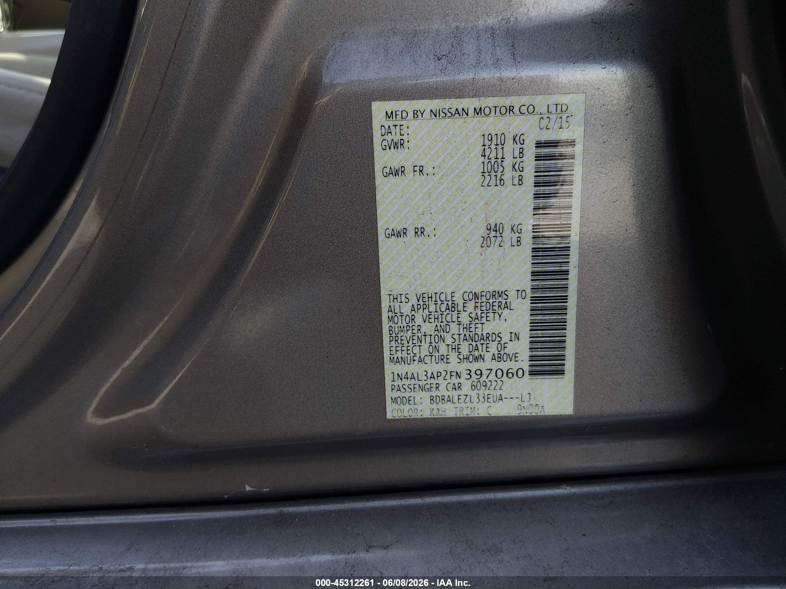 2015 Nissan Altima 2.5 S Золотой vin: 1N4AL3AP2FN397060