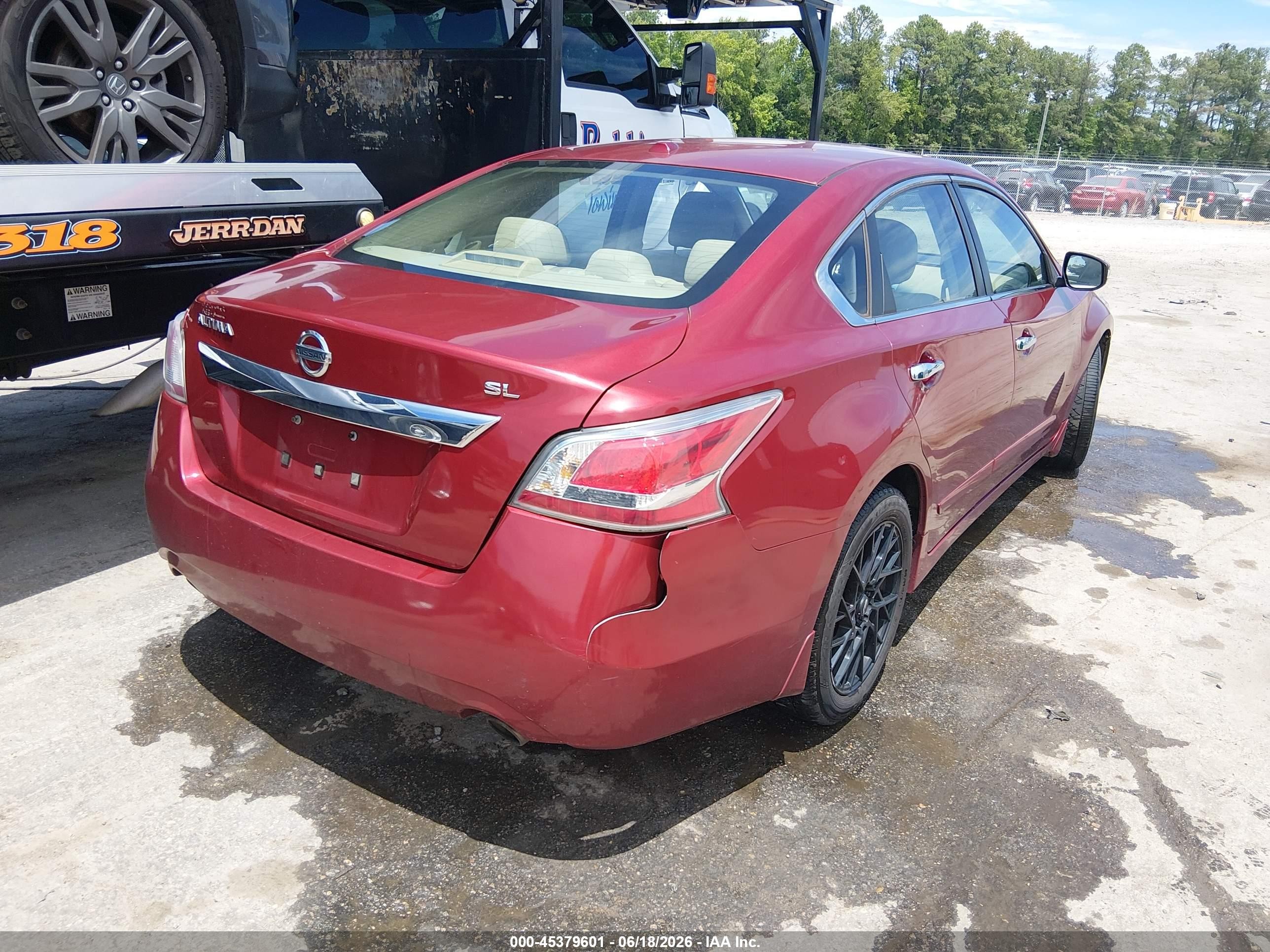 2015 Nissan Altima 2.5 Sl Burgundy vin: 1N4AL3AP2FN907150