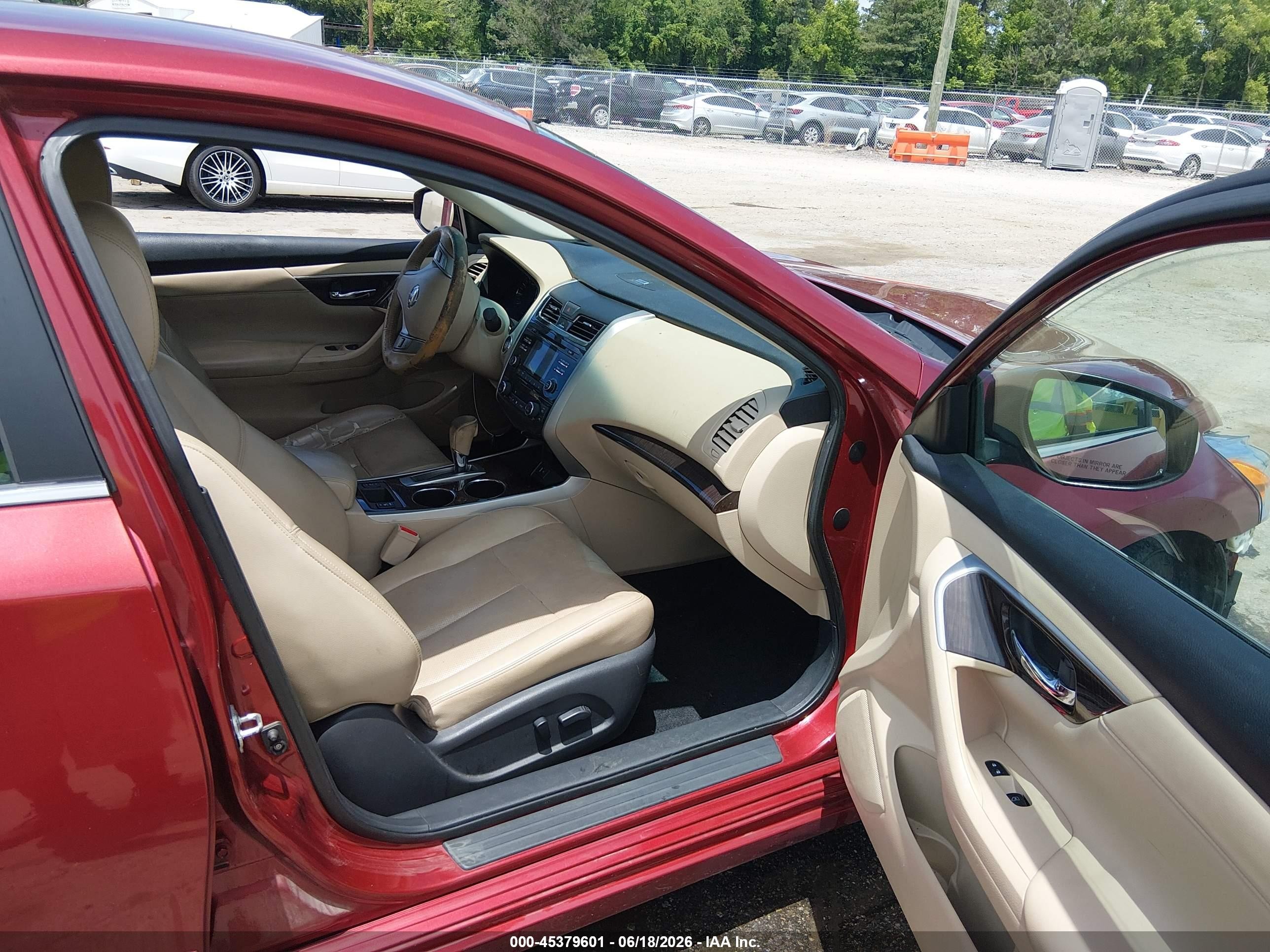 2015 Nissan Altima 2.5 Sl Burgundy vin: 1N4AL3AP2FN907150