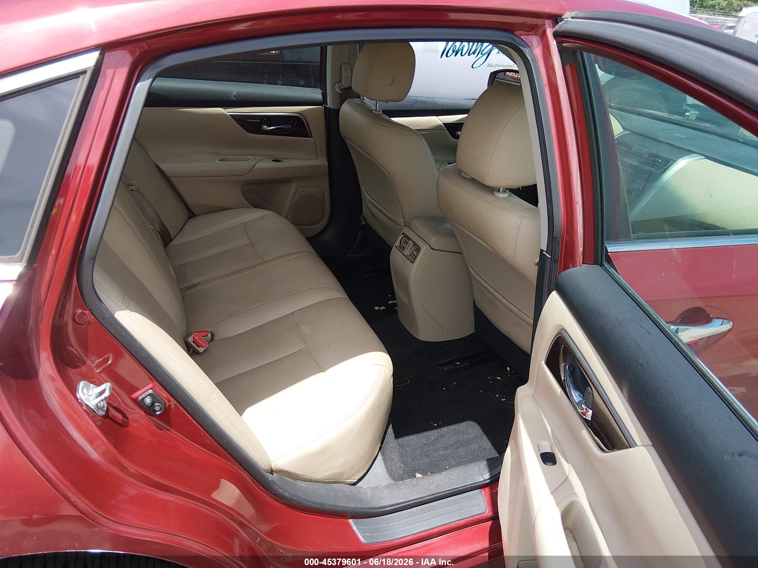 2015 Nissan Altima 2.5 Sl Burgundy vin: 1N4AL3AP2FN907150