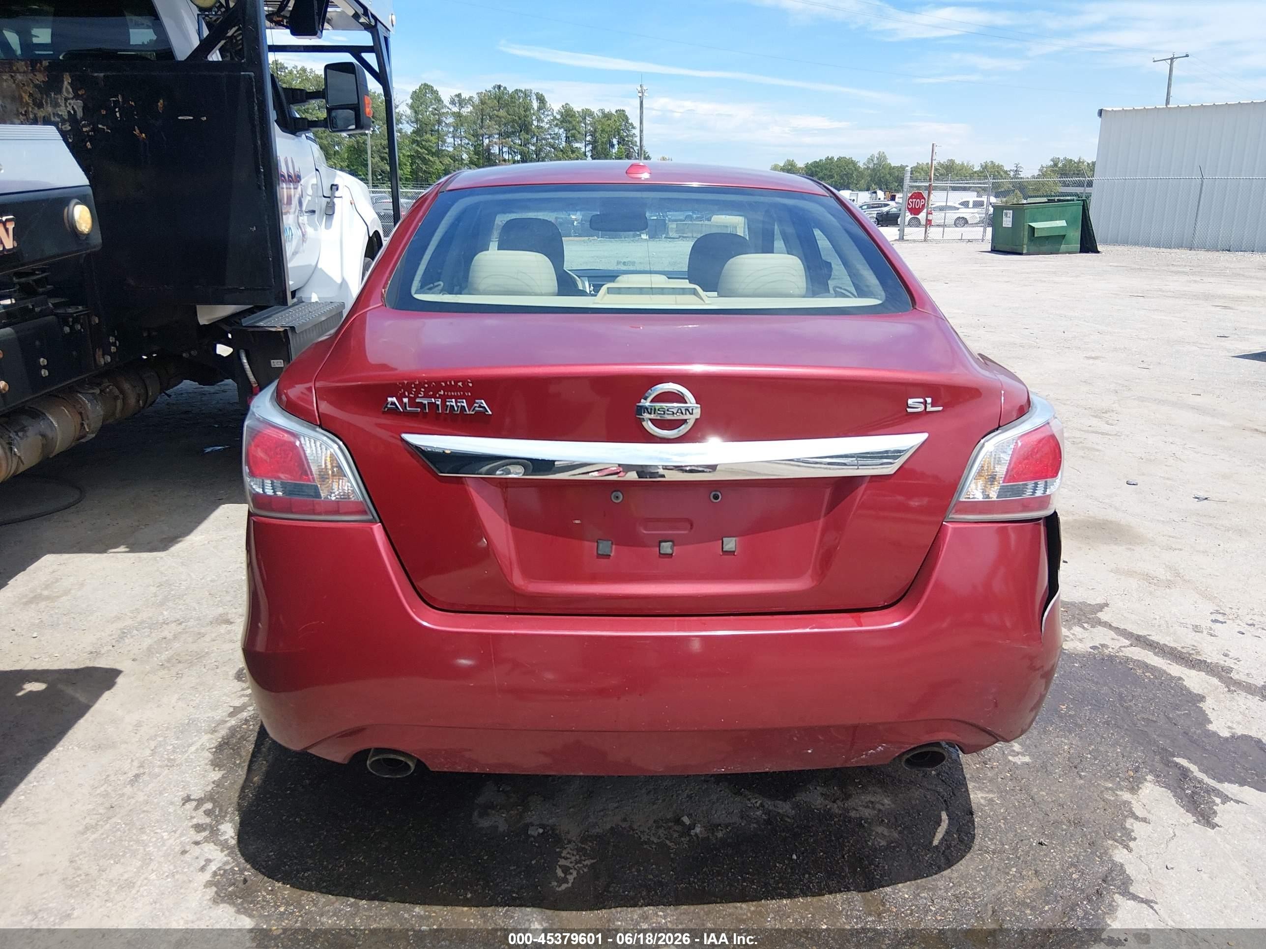 2015 Nissan Altima 2.5 Sl Burgundy vin: 1N4AL3AP2FN907150