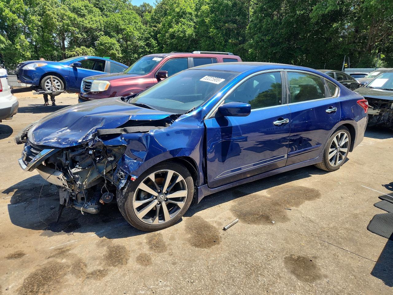 2017 Nissan Altima 2.5 Sr Blue vin: 1N4AL3AP2HC118303