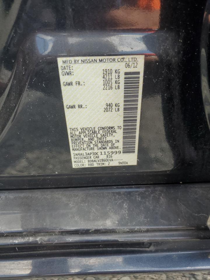 2013 Nissan Altima 2.5 Угольный vin: 1N4AL3AP3DC115999
