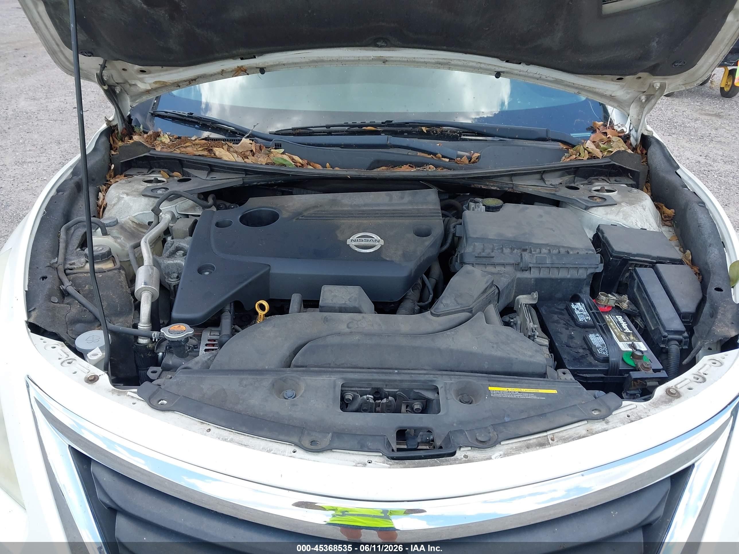 2013 Nissan Altima 2.5 S White vin: 1N4AL3AP3DC208036