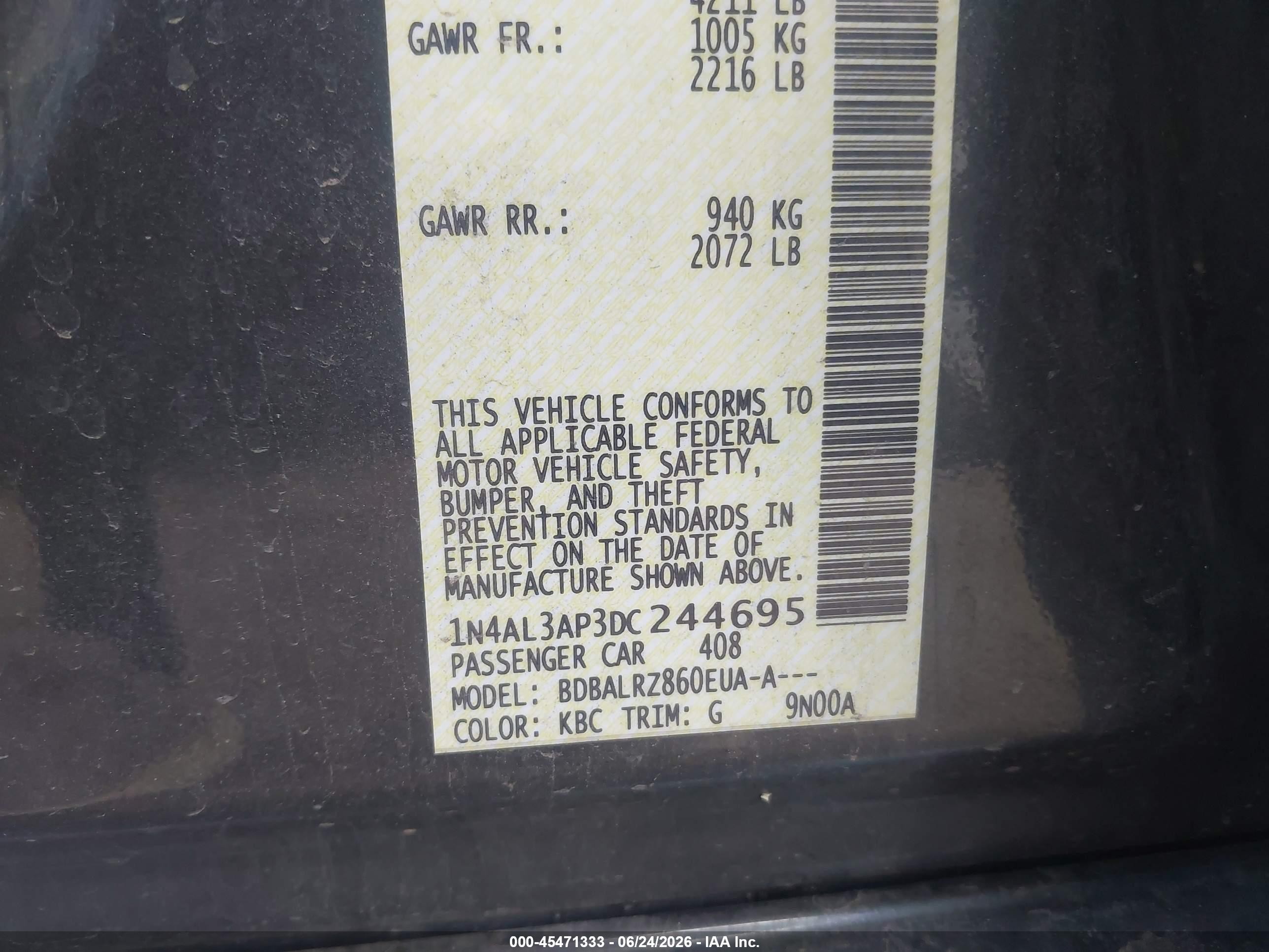 2013 Nissan Altima 2.5 S Blue vin: 1N4AL3AP3DC244695