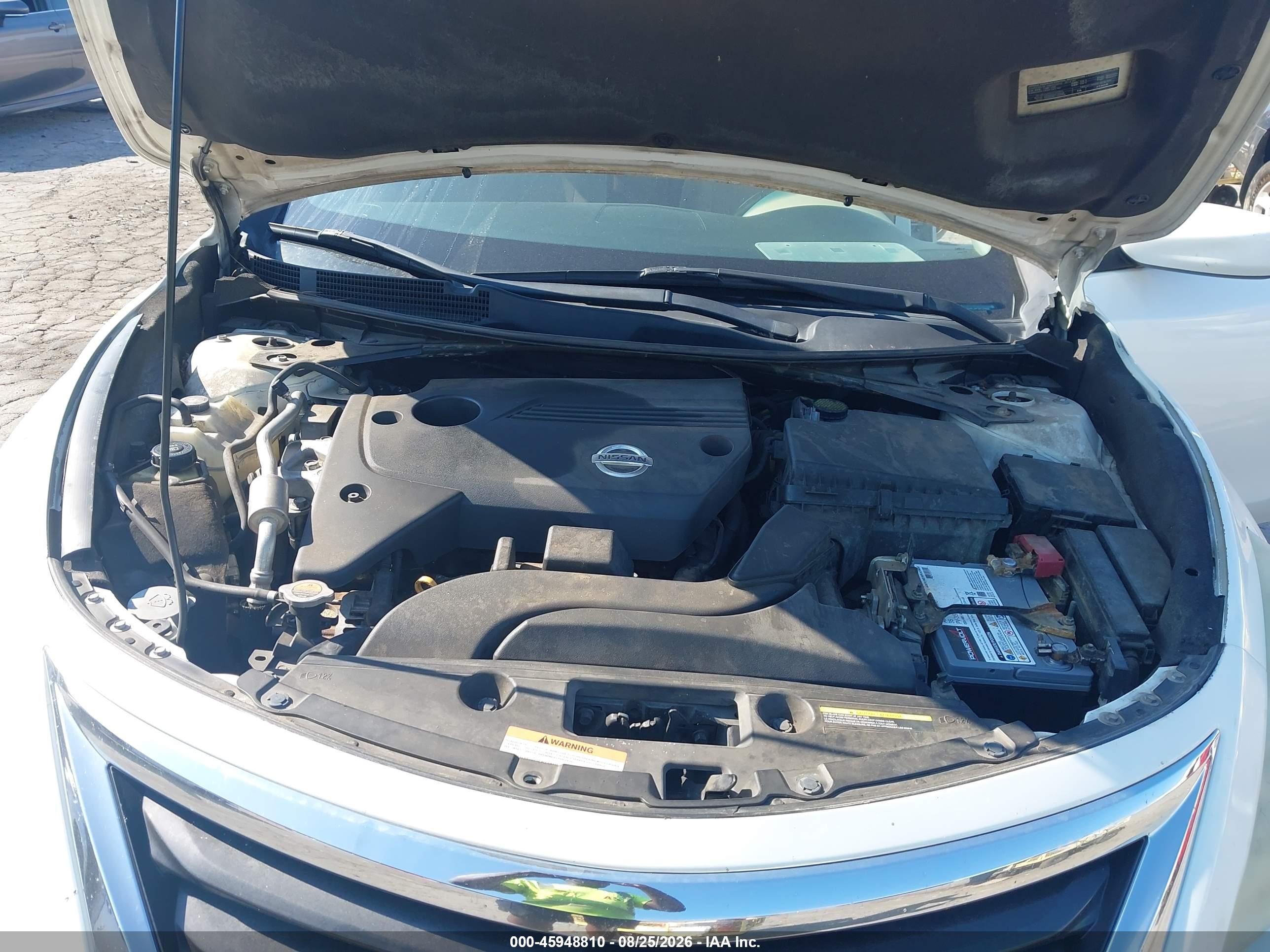 2013 Nissan Altima 2.5 Sv White vin: 1N4AL3AP3DC249685
