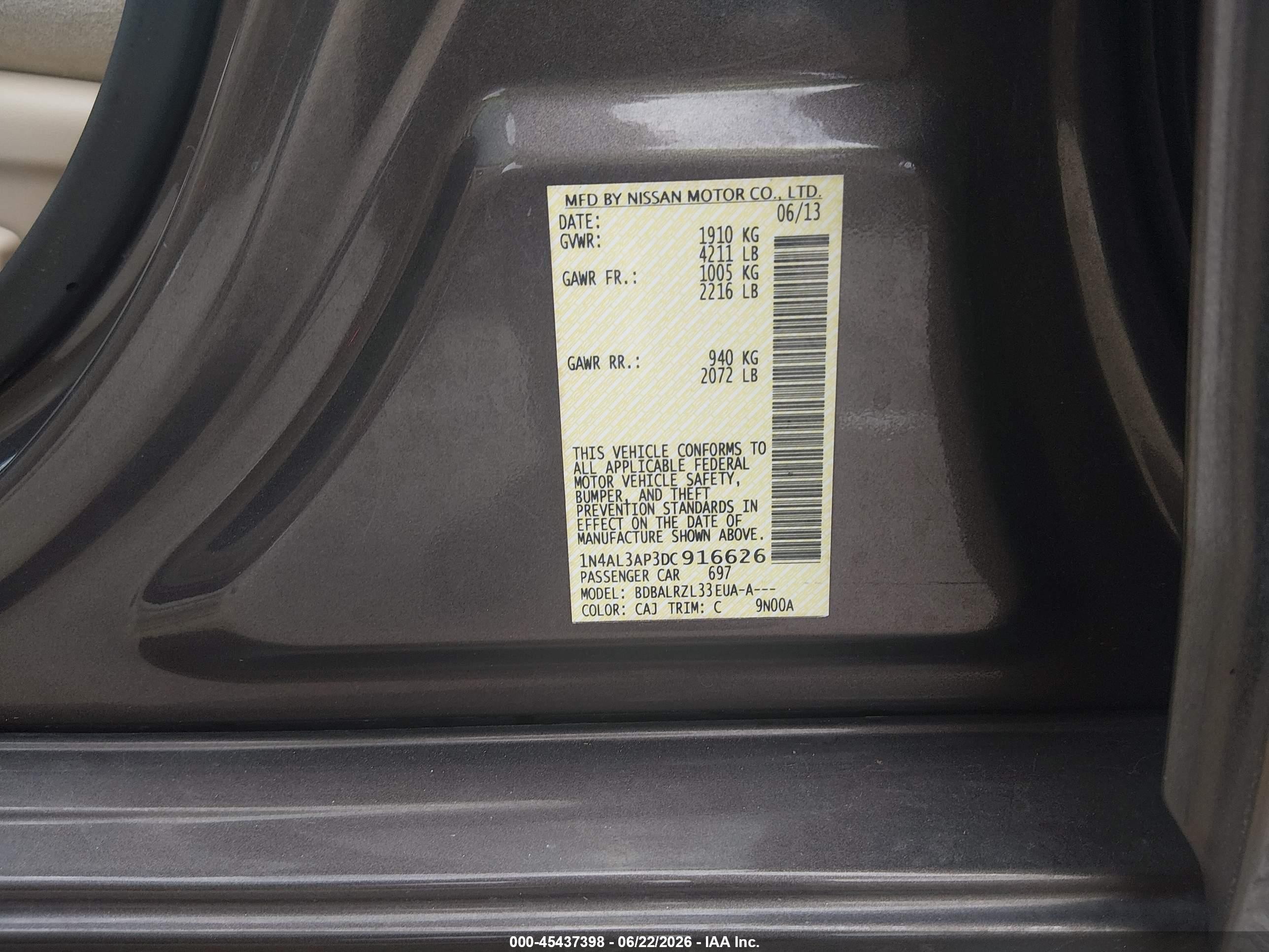 2013 Nissan Altima 2.5 S Pewter vin: 1N4AL3AP3DC916626