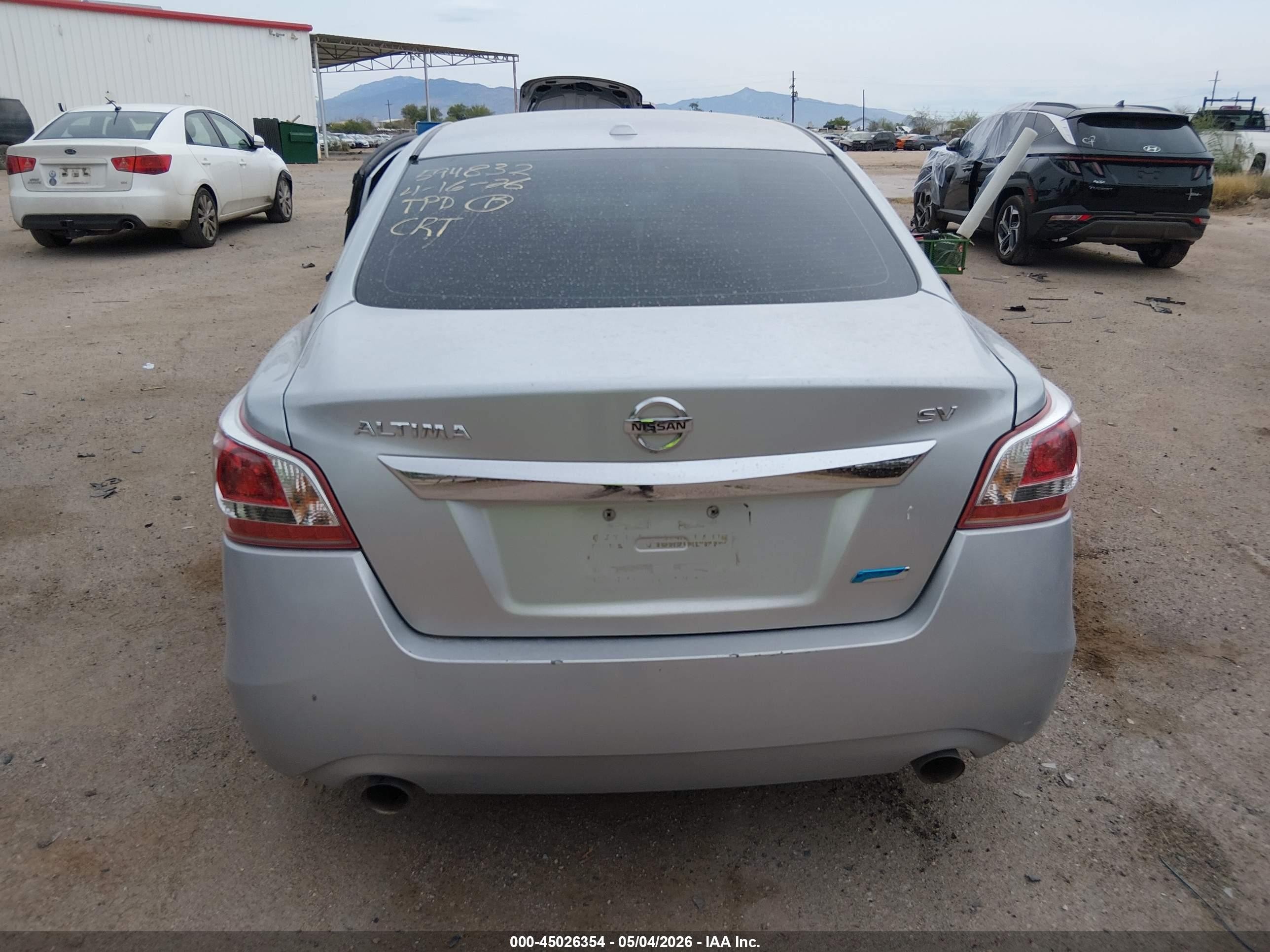 2013 Nissan Altima 2.5 Sv Silver vin: 1N4AL3AP3DN416020
