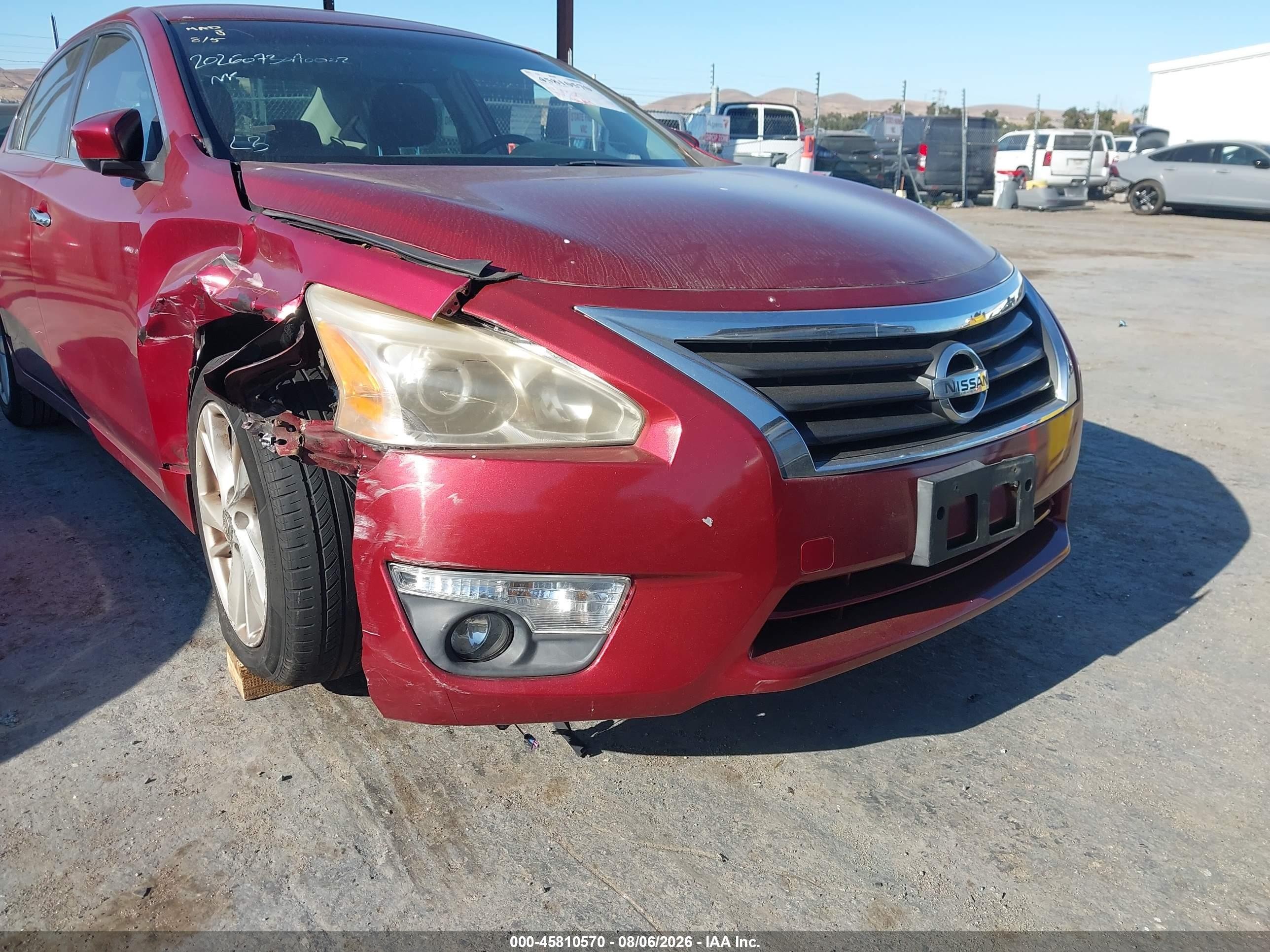 2013 Nissan Altima 2.5 Sv Red vin: 1N4AL3AP3DN467078