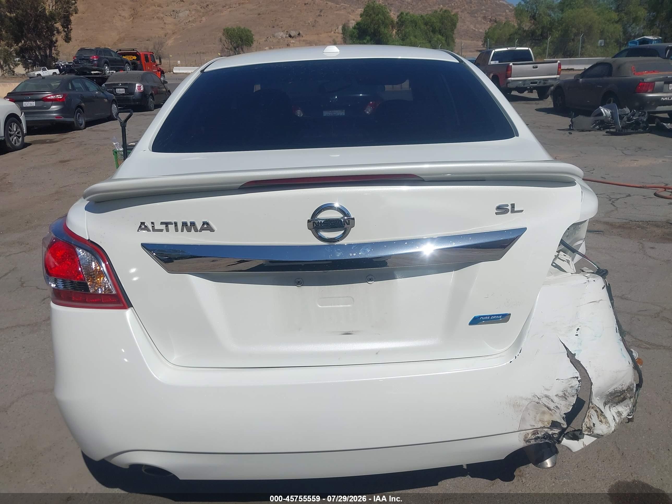 2013 Nissan Altima 2.5 Sl White vin: 1N4AL3AP3DN502878